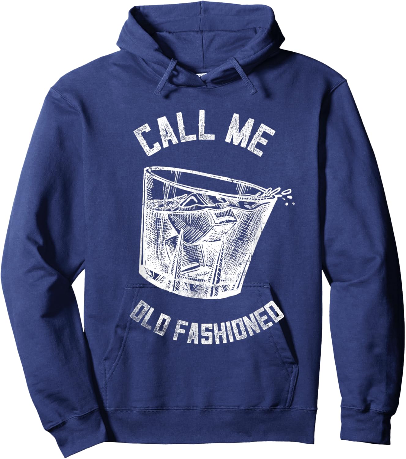 Call Me Old Fashioned Whiskey Funny Vintage Bourbon Hoodie - Hoodie | Navy