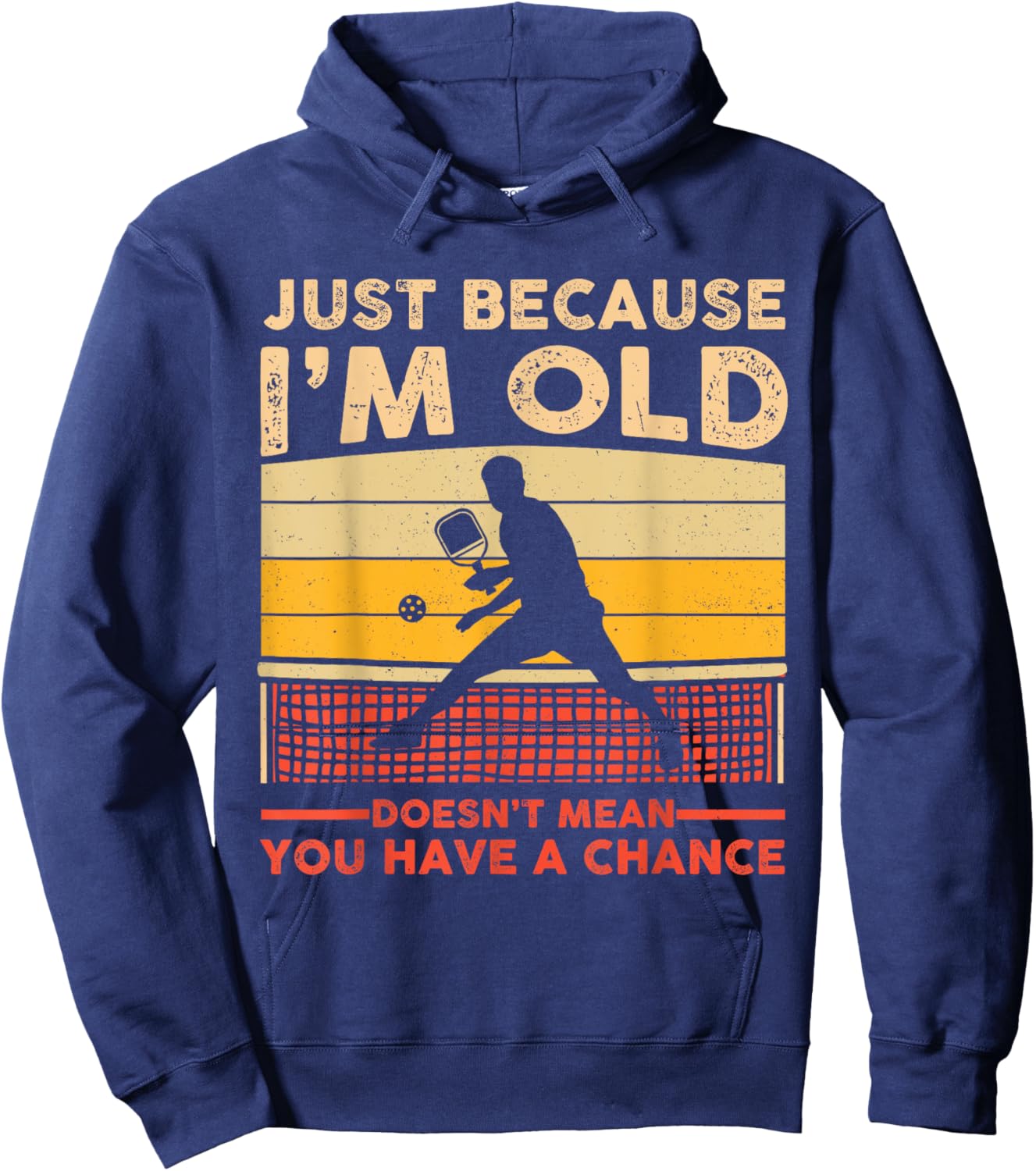 Funny Pickleball Old Man Women Paddle Pickleball Player Hoodie - Hoodie | Navy