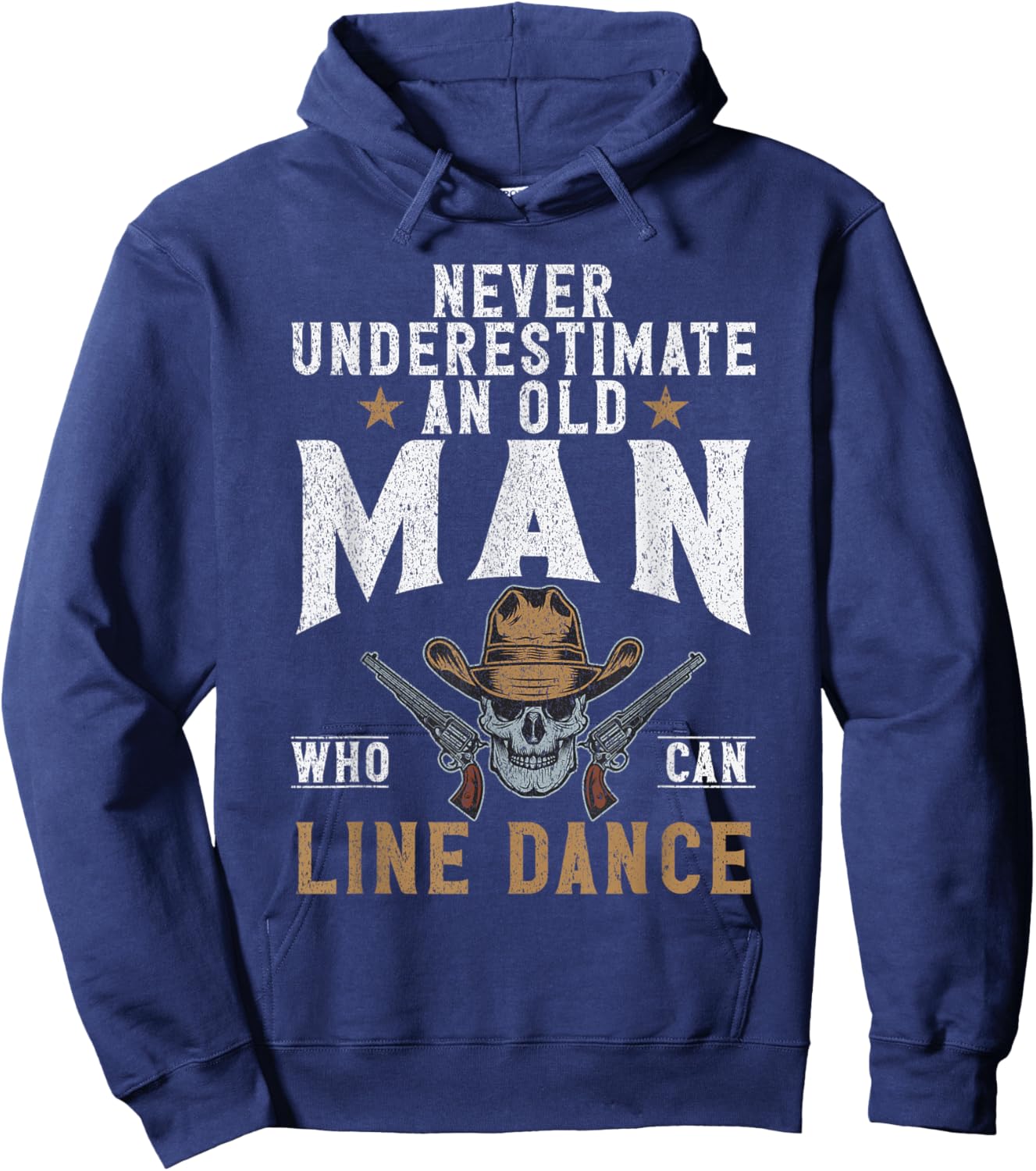 Never underestimate an old Man wo can Line Dance Hoodie - Hoodie | Navy