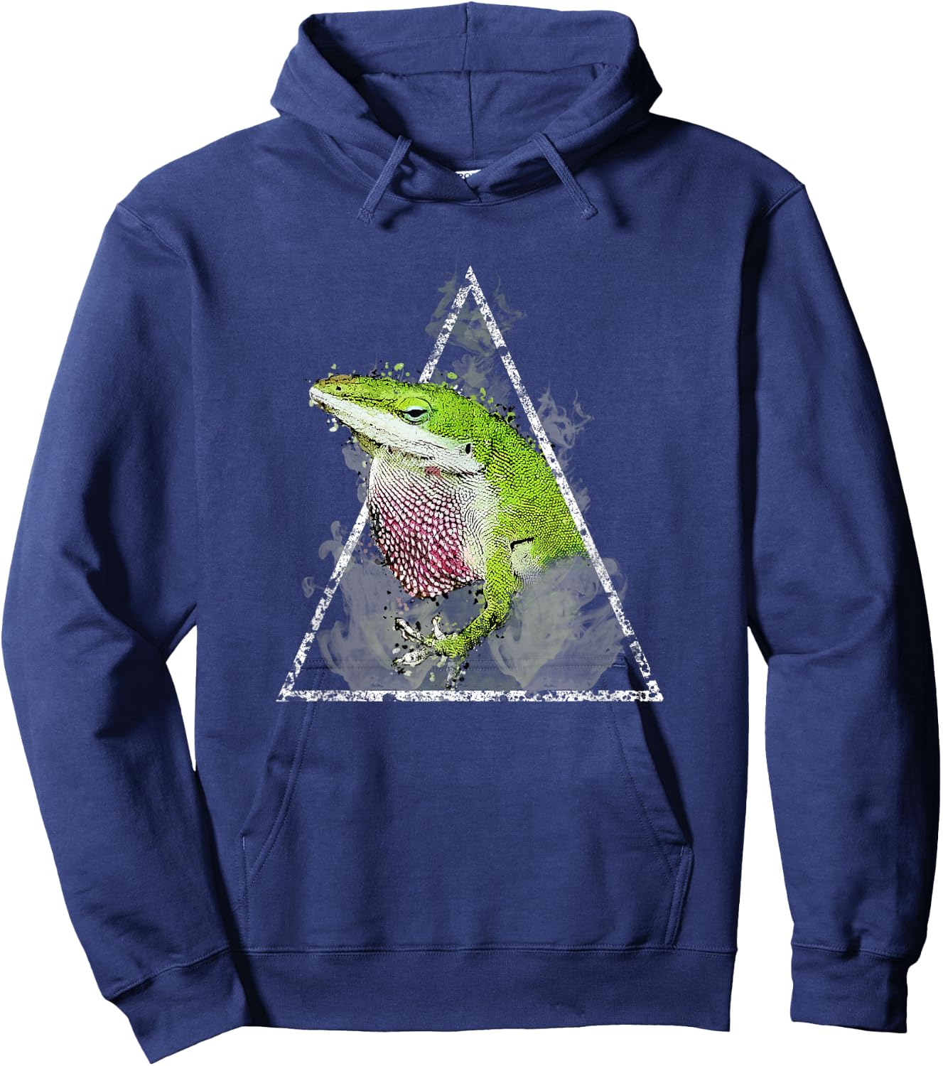 Anole Green Lizard Pet Anoles Reptile Smoke Hoodie - Hoodie | Navy