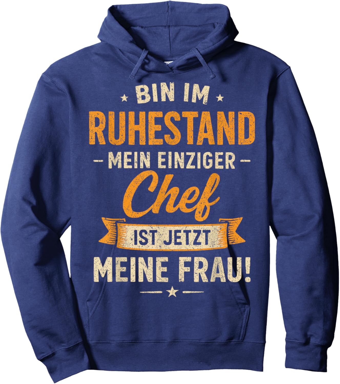 Rentner Rente Bin im Ruhestand Rentenalter Spruch Lustig Hoodie - Hoodie | Navy