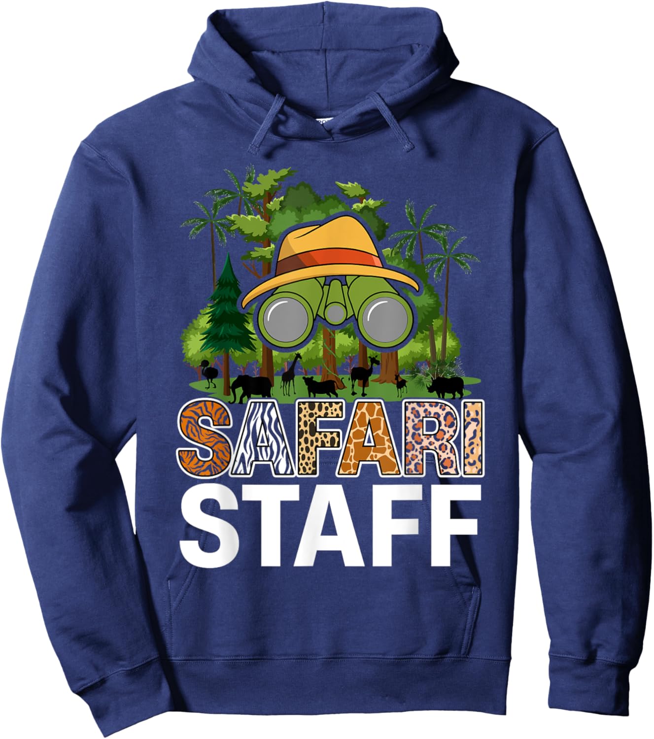 Safari Staff Art Women Zookeeper Costume Zoo Jungle Hoodie - Hoodie | Navy