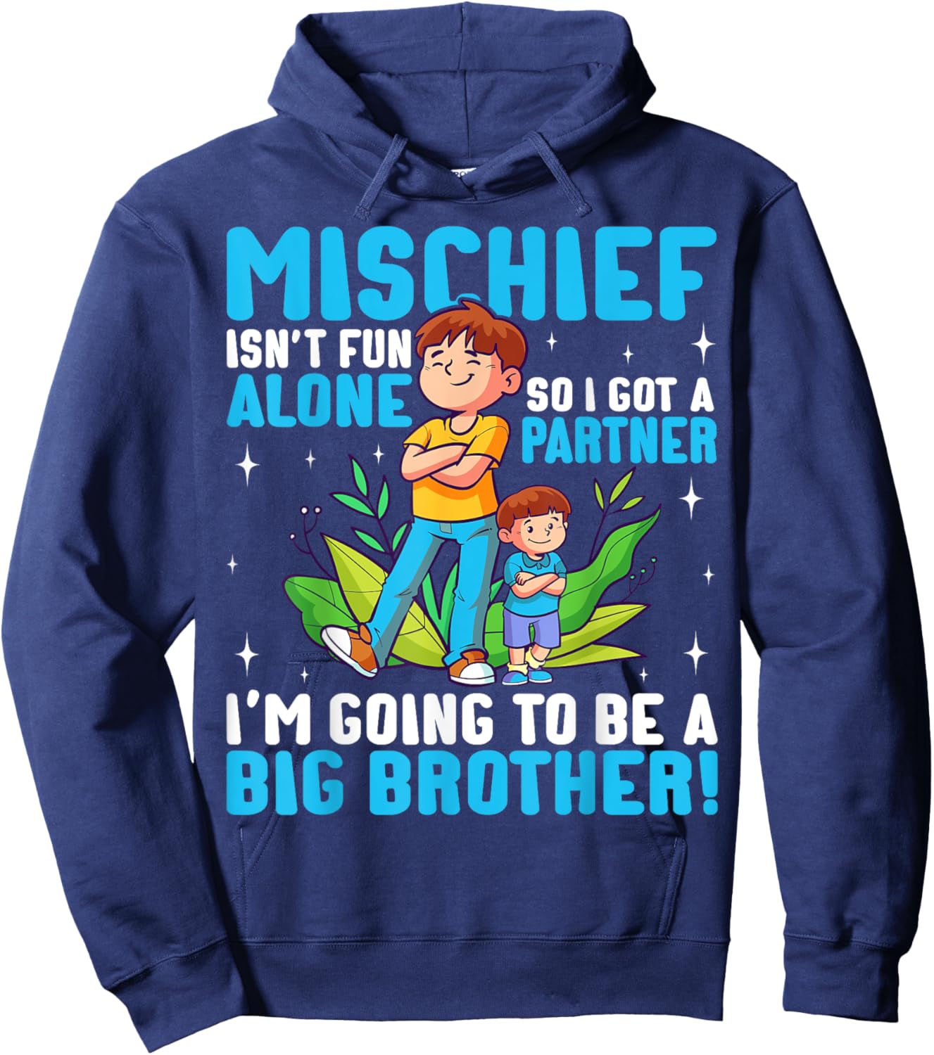 Big Brother Pregnancy Announcement and Baby Shower Design Hoodie - Hoodie | Navy
