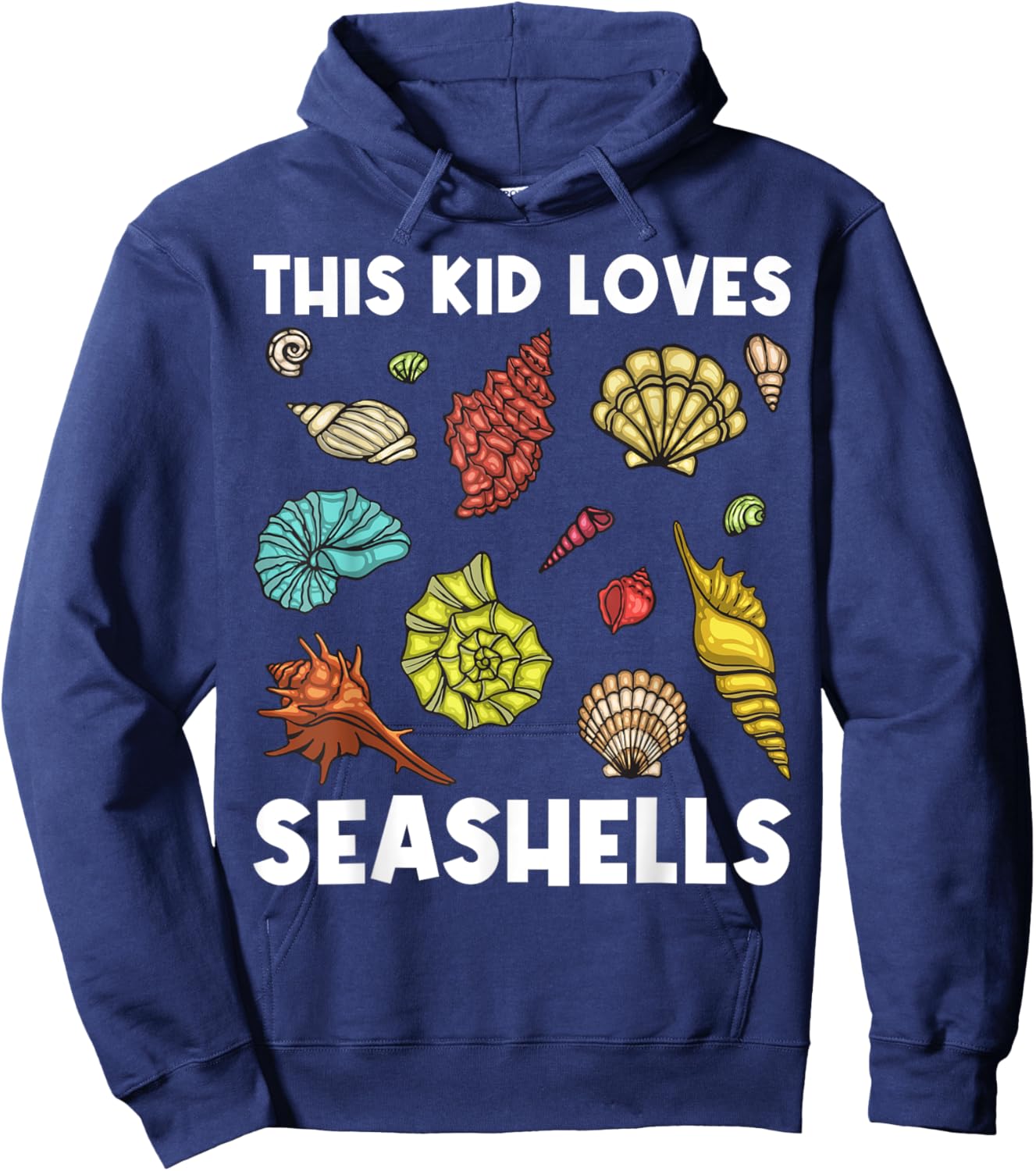 Cute Seashell For Kids Boys Seashell Collector Collecting Hoodie - Hoodie | Navy