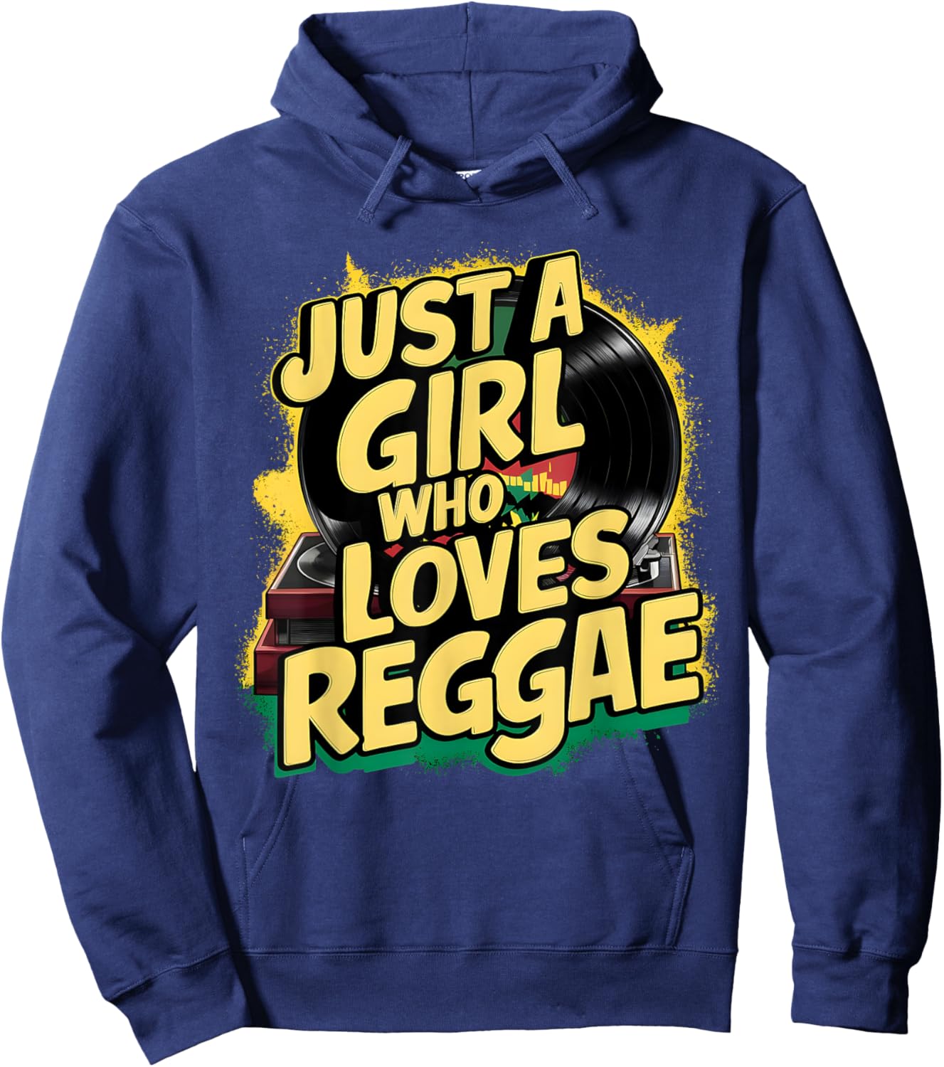 Just A Girl Who Loves Reggae Music Rasta Rastafari Hoodie - Hoodie | Navy