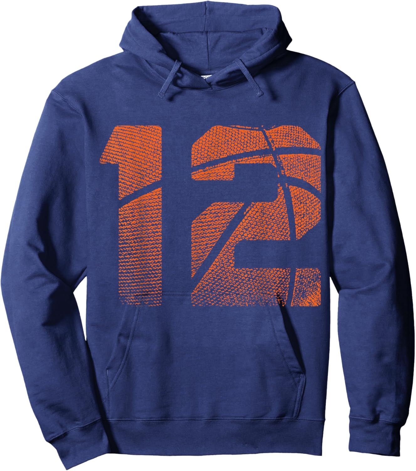 12th Birthday Boy Basketball Player Basketball 12 Years Old Hoodie - Hoodie | Navy