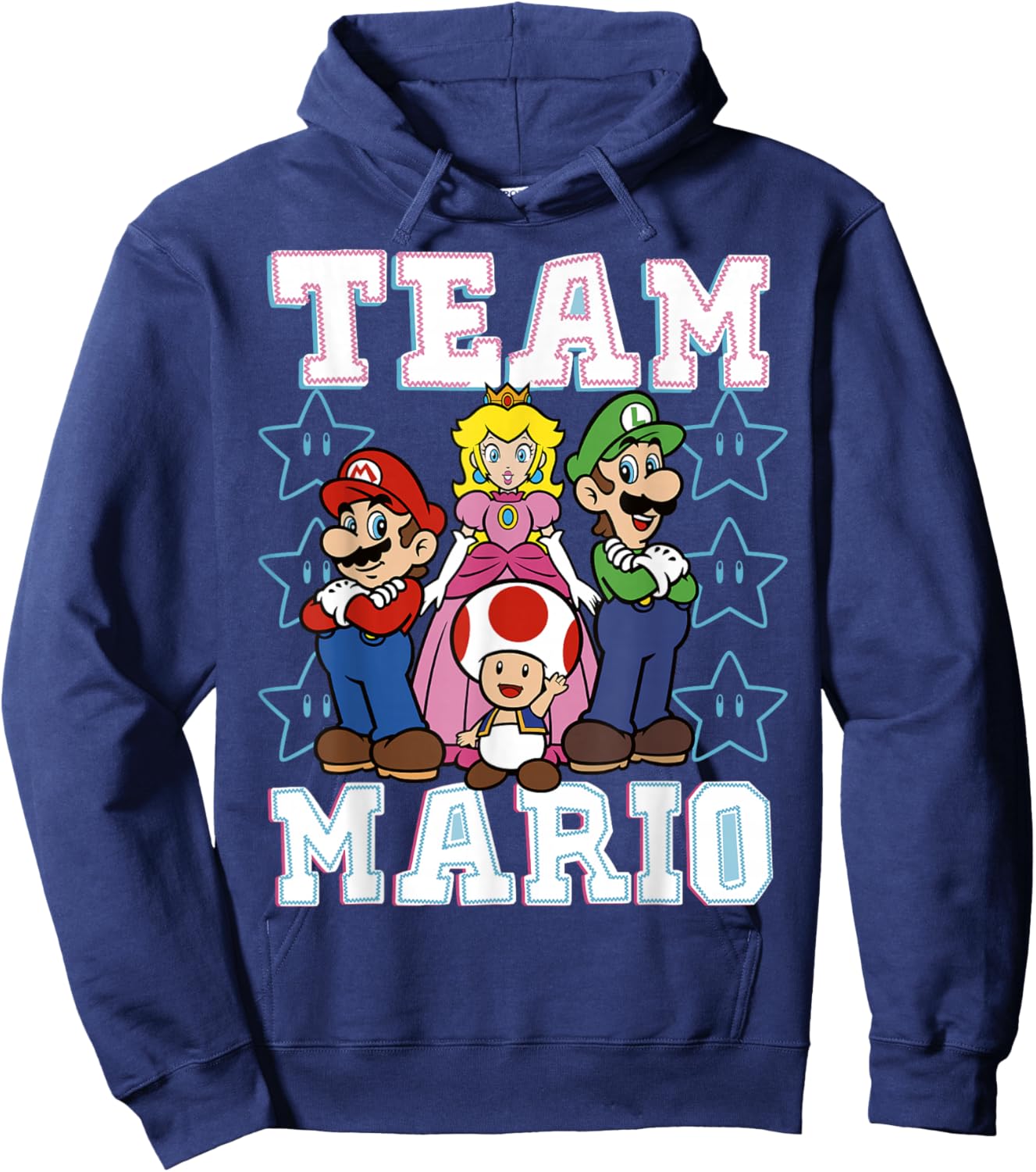 Super Mario Team Mario Group Shot Hoodie - Hoodie | Navy