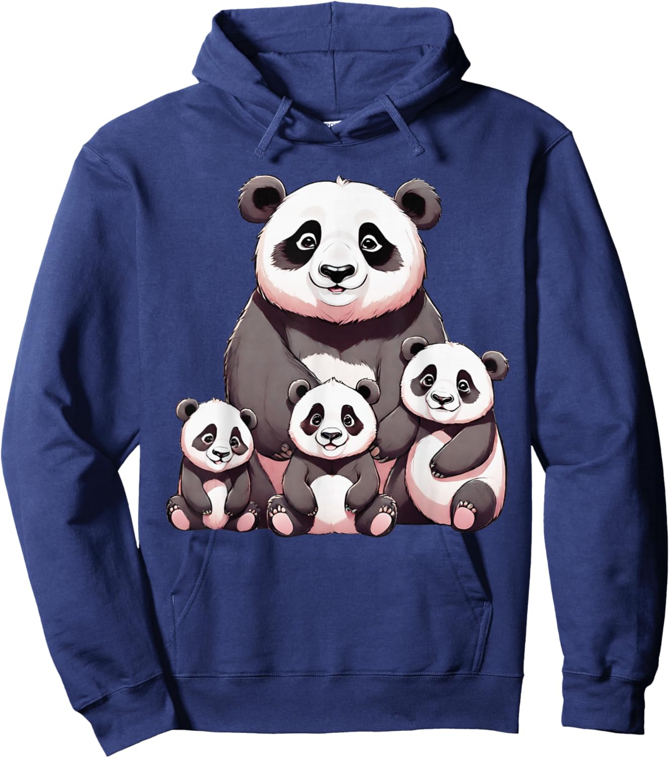 Cute Panda Bear and Cubs Family Mom Mother Gift Women Wife Hoodie - Hoodie | Navy