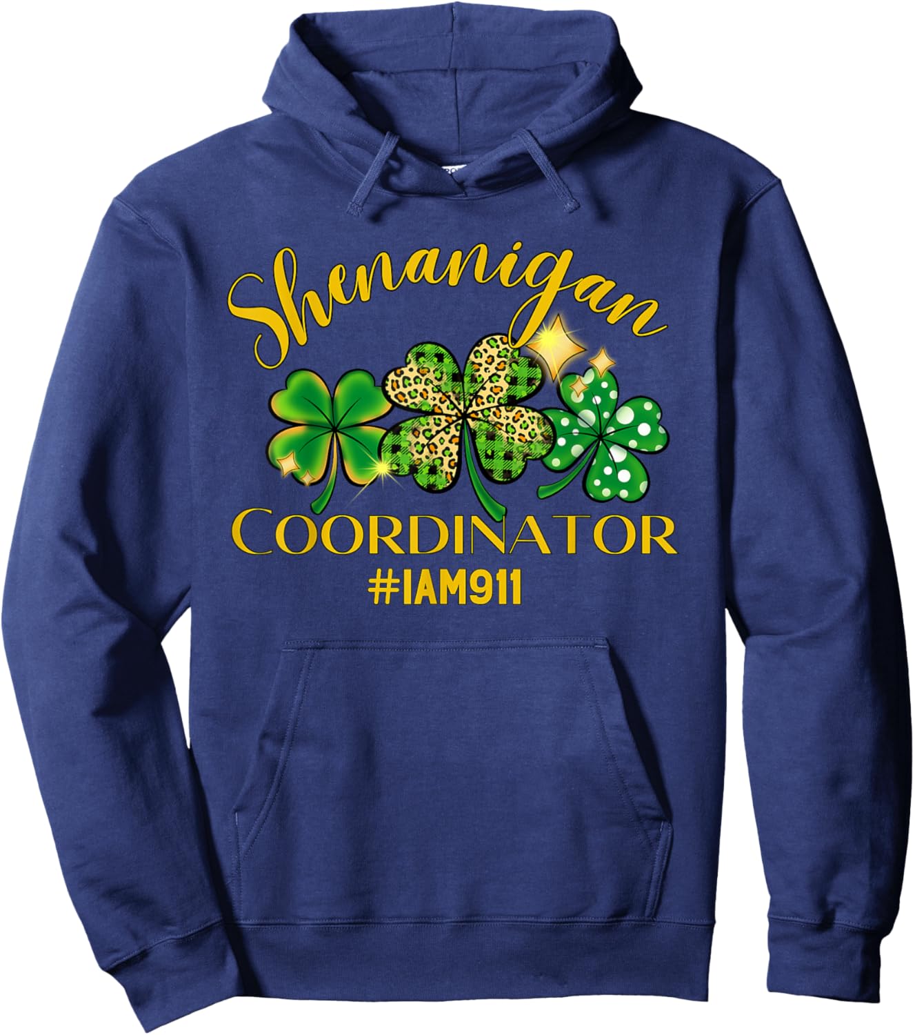 911 Police Dispatcher Irish Gift St. Patrick’s Day Hoodie - Hoodie | Navy