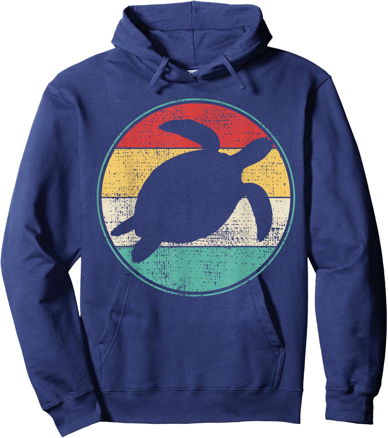 Vintage Retro Turtle Tortoise Waterturtle Marine Biologist Hoodie - Hoodie | Navy