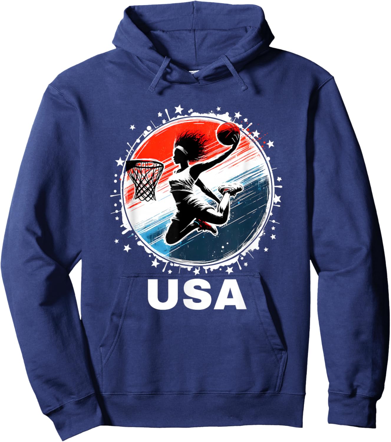 USA Team Basketball Shirt Basketball Women Basketball USA Hoodie - Hoodie | Navy