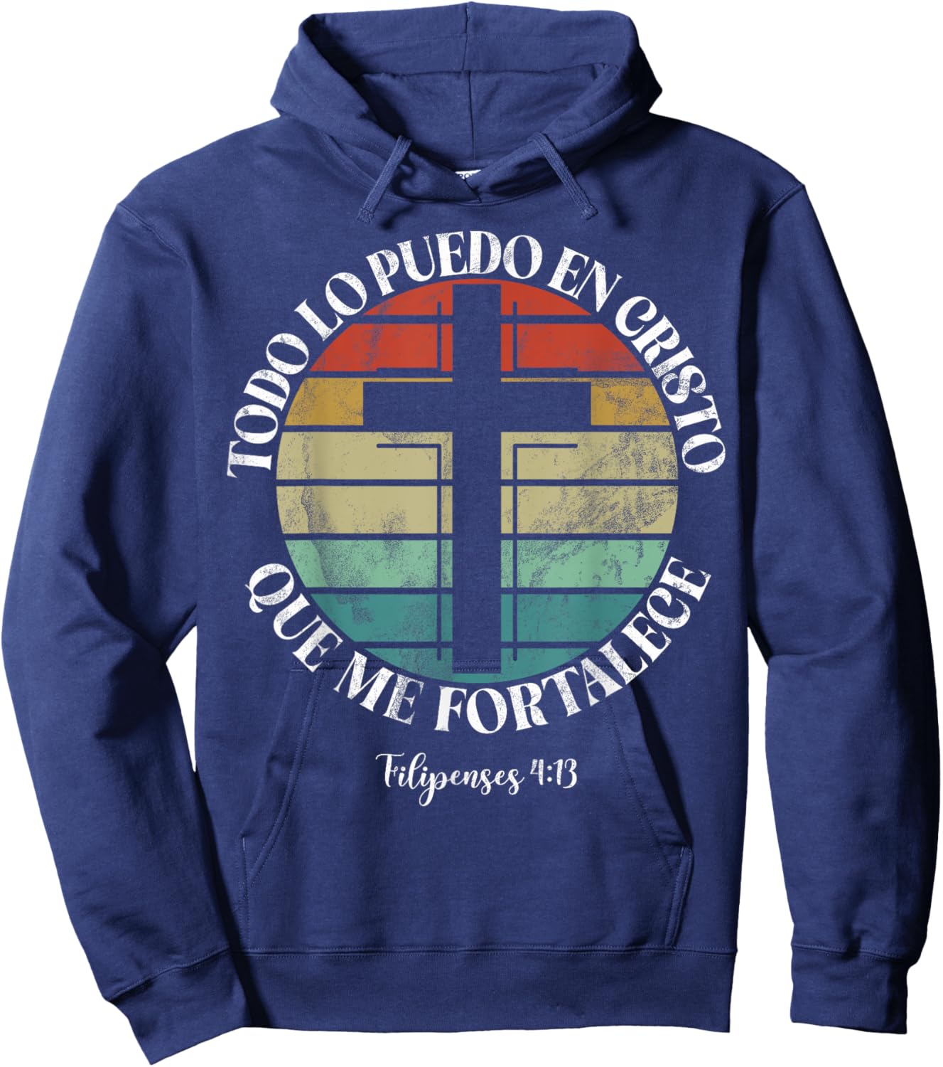 Christian Spanish Español Cristianos Religious Jesus God Hoodie - Hoodie | Navy