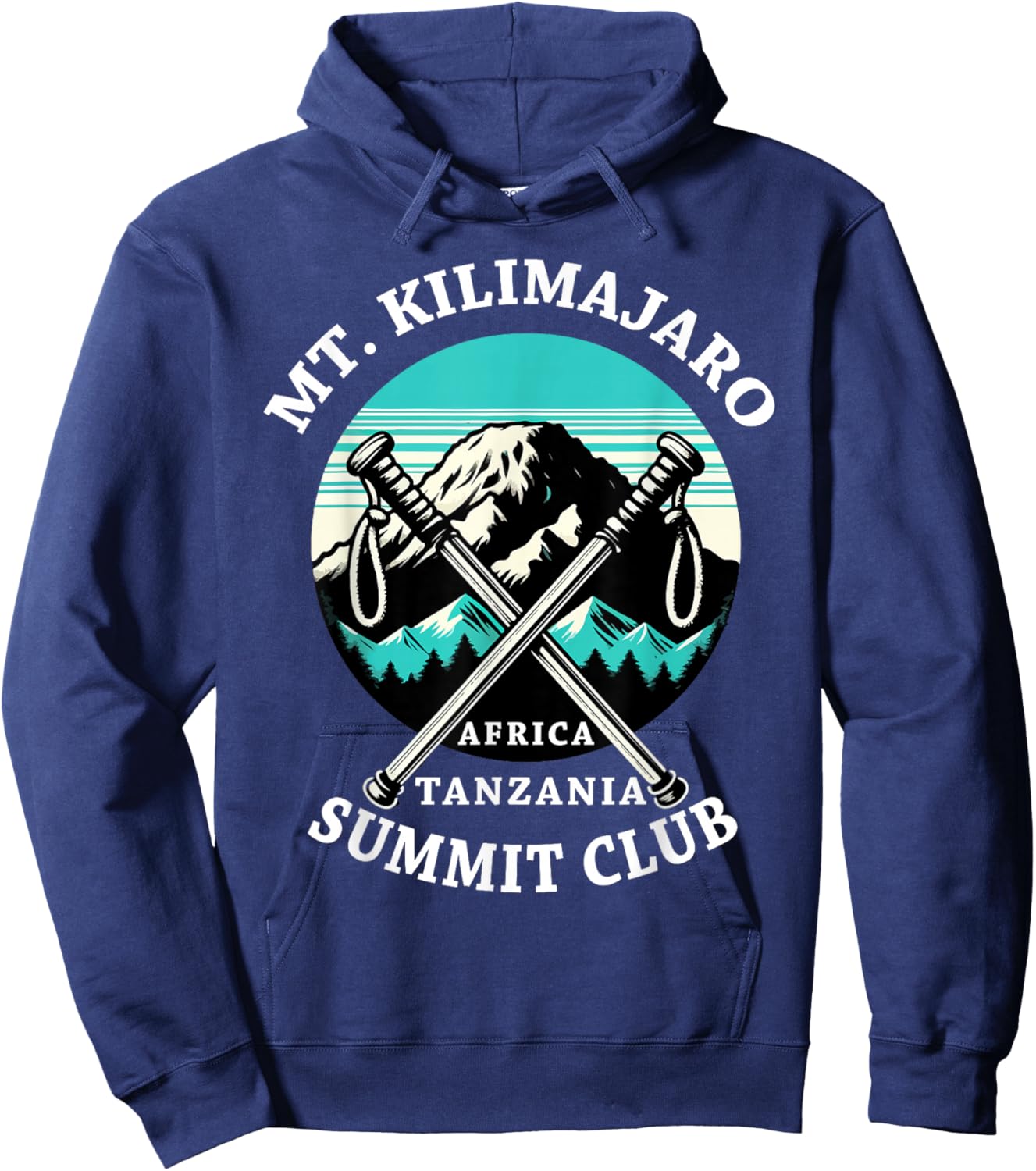 Climbed Mount Kilimanjaro Summit Club Hike Tanzania Hoodie - Hoodie | Navy