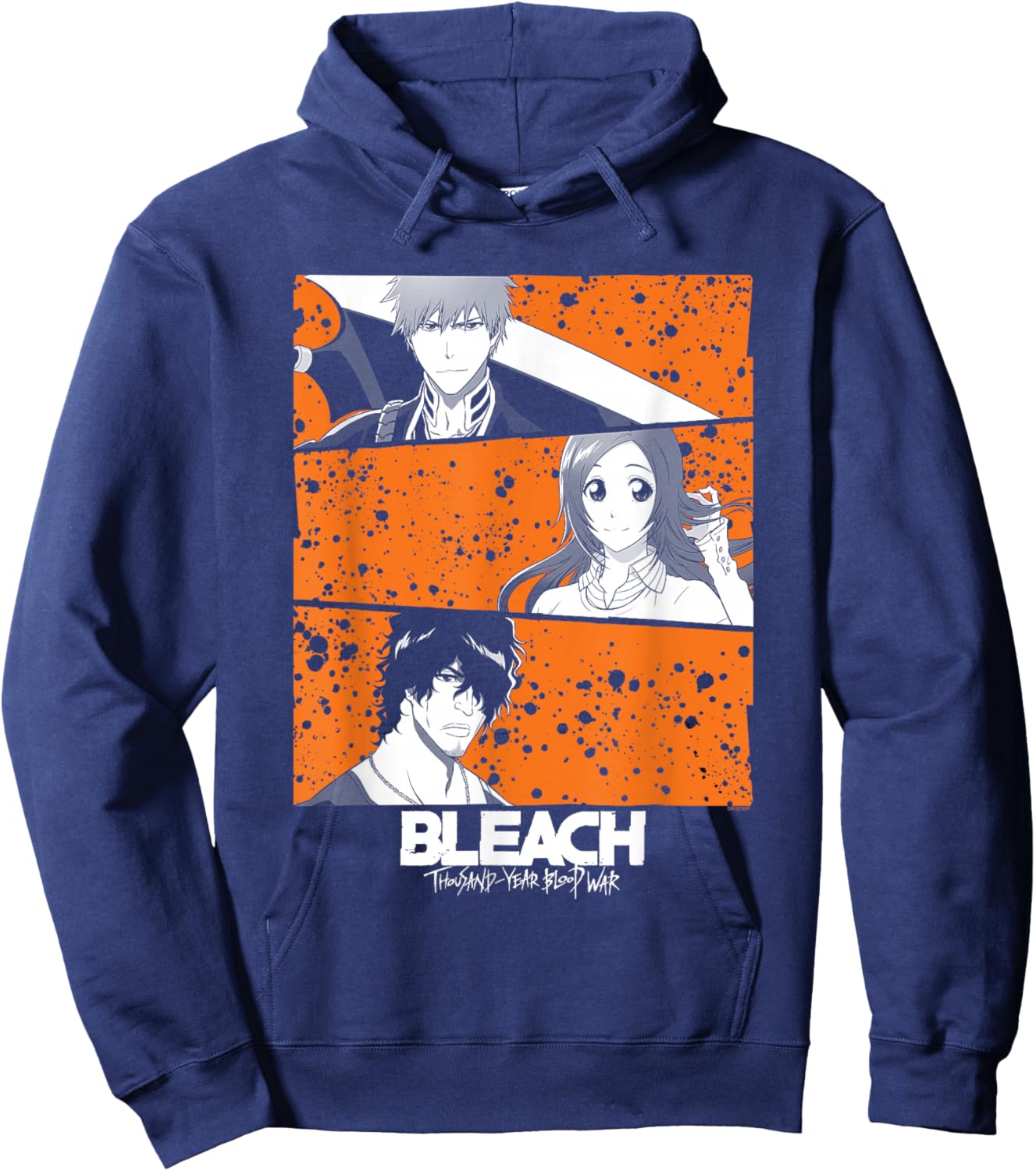 Bleach: Thousand Year Blood War Three Panel Characters Anime Hoodie - Hoodie | Navy
