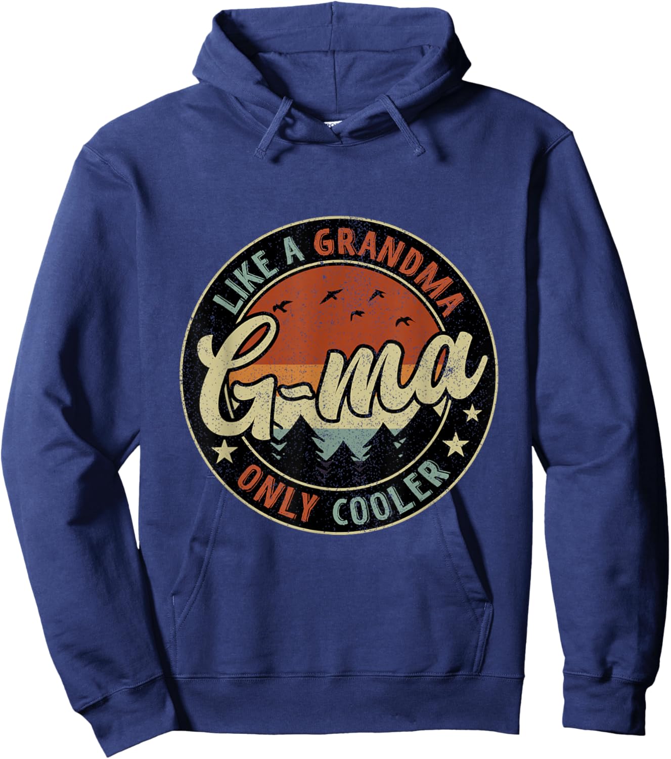 G-Ma Like A Grandma Only Cooler Retro Mother's Day Hoodie - Hoodie | Navy