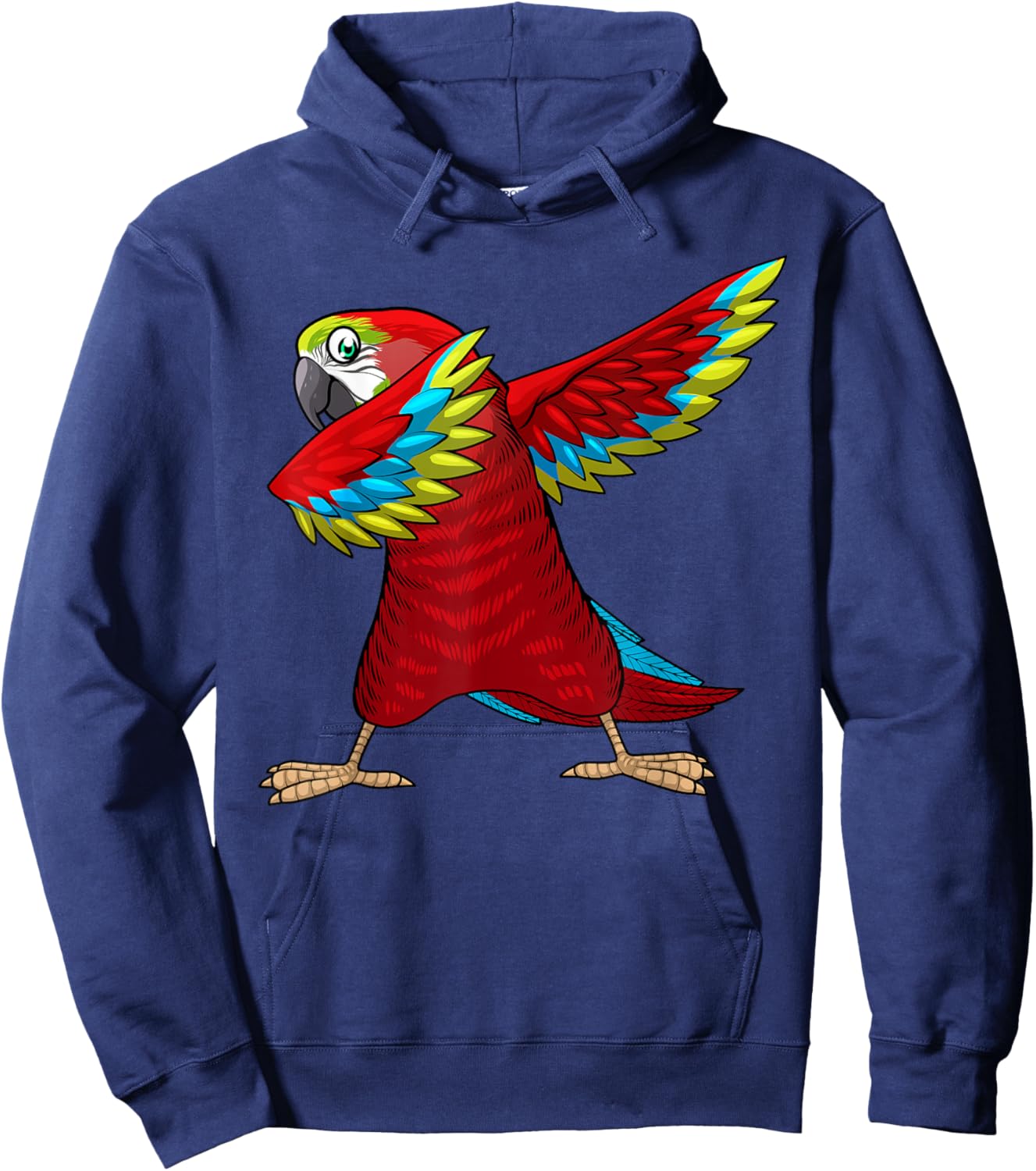 Cool Parrot Art Women Tropical Pet Bird Parrot Lover Hoodie - Hoodie | Navy