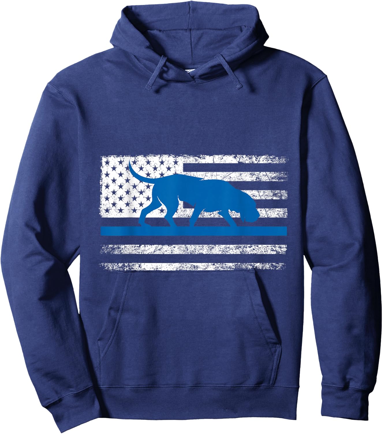 Bloodhound K9 Police Officer USA Flag Thin Blue Line Gift Hoodie - Hoodie | Navy