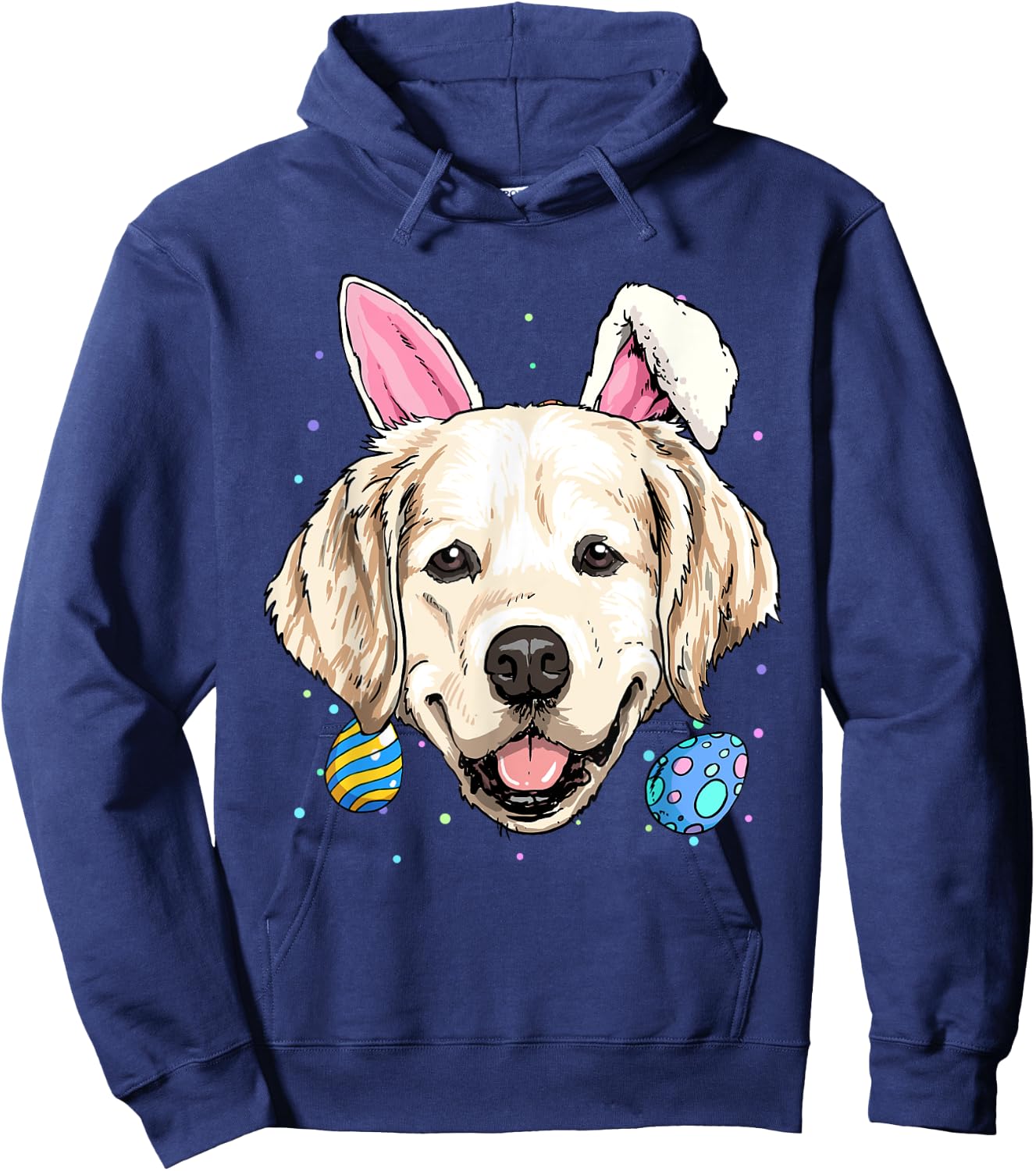 Happy Easter Bunny Golden Retriever Puppy Animal Dog Lover Women Kids Hoodie - Hoodie | Navy