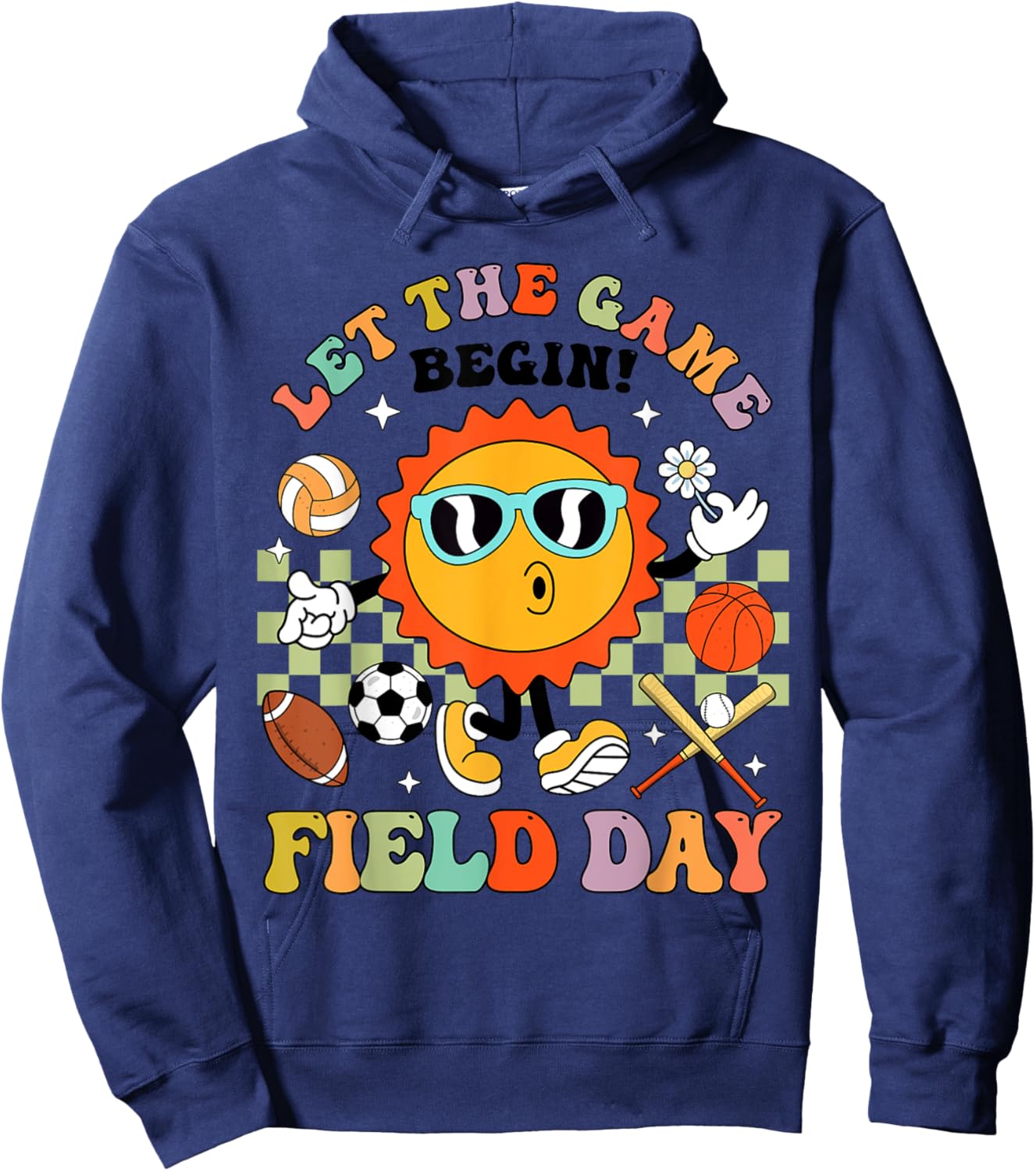 Field Day Let The Games Begin Teachers Kids Field Day 2025 Hoodie - Hoodie | Navy