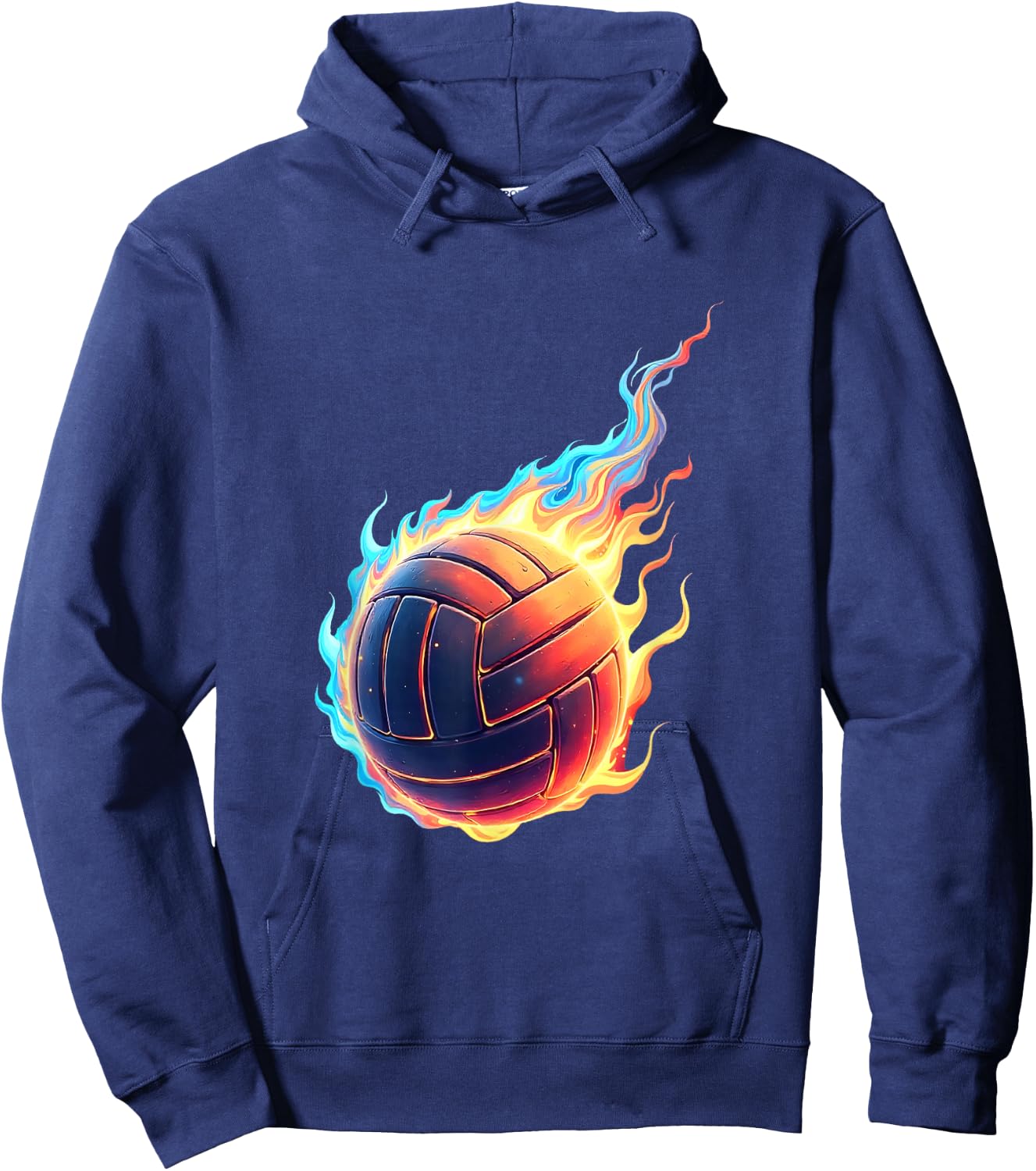 Volleyball Shirt - Fire Volleyball Player Hoodie - Hoodie | Navy