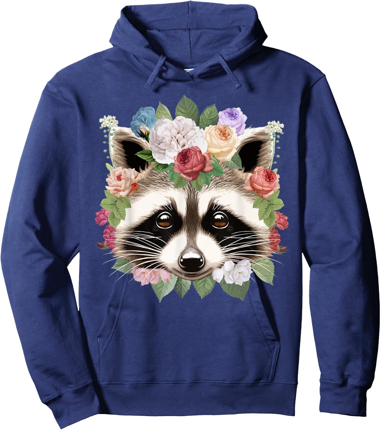 Cute Raccoon Art Girls Kids Racoon Lover Raccoon Hoodie - Hoodie | Navy