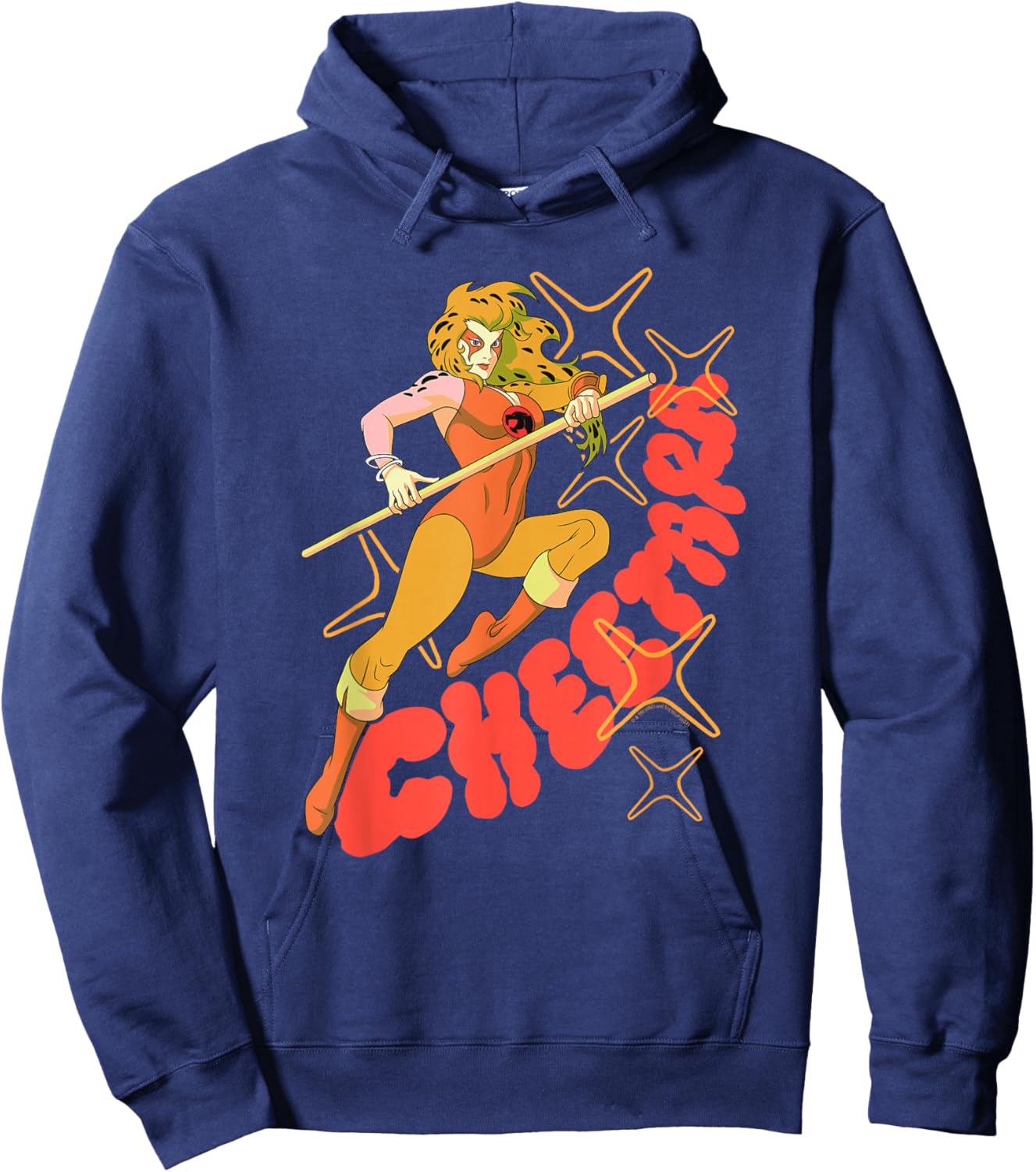 Ripple Junction x Thundercats Cheetara Warrior Retro Cartoon , Small, Black Hoodie - Hoodie | Navy