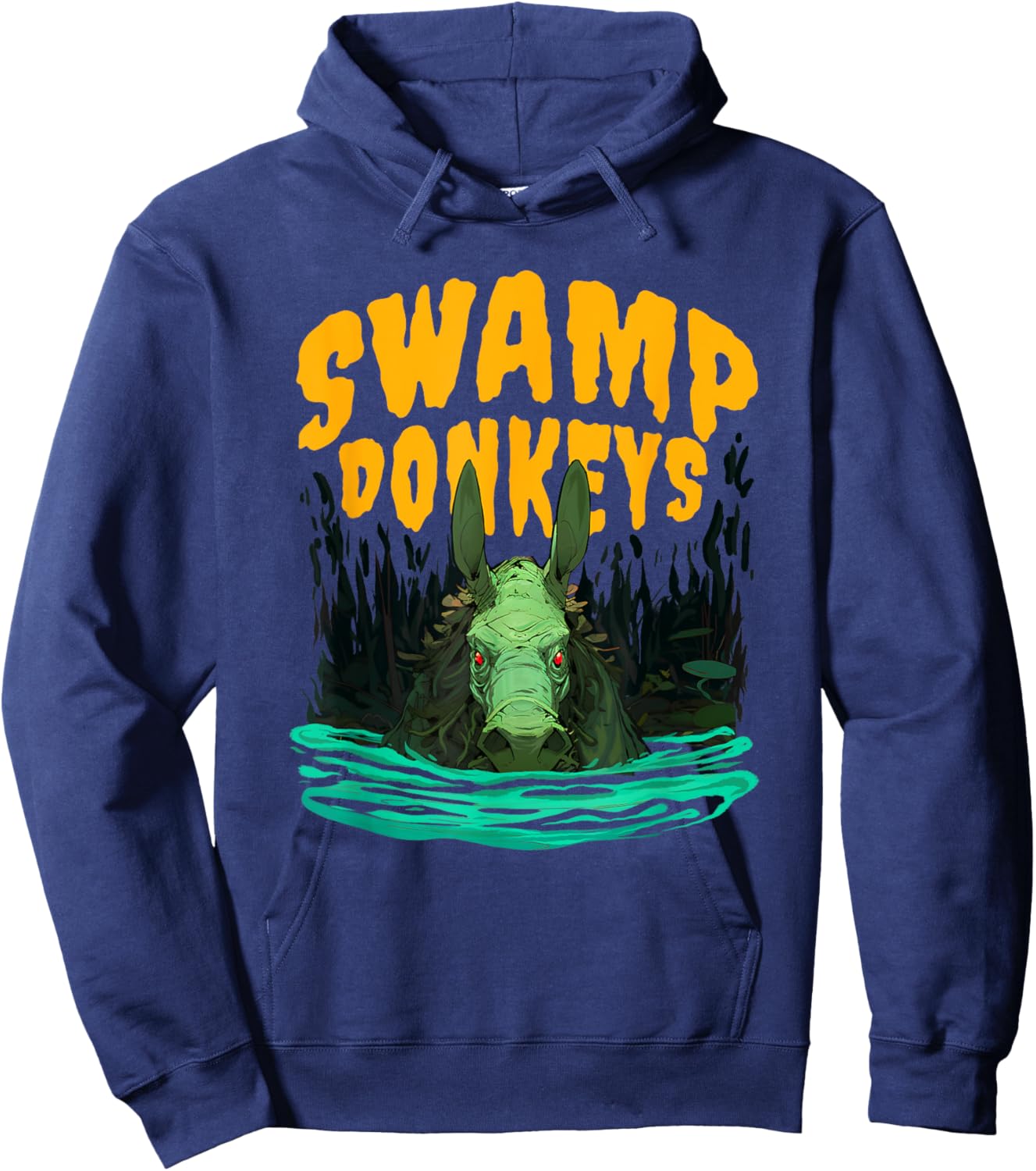 Parody Funny Swamp Donkey Hoodie - Hoodie | Navy