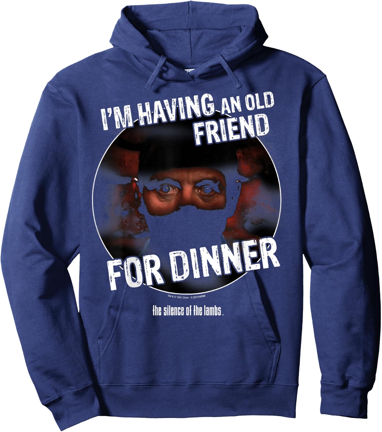 The Silence Of The Lambs I'm Having An Old Friend For Dinner Hoodie - Hoodie | Navy