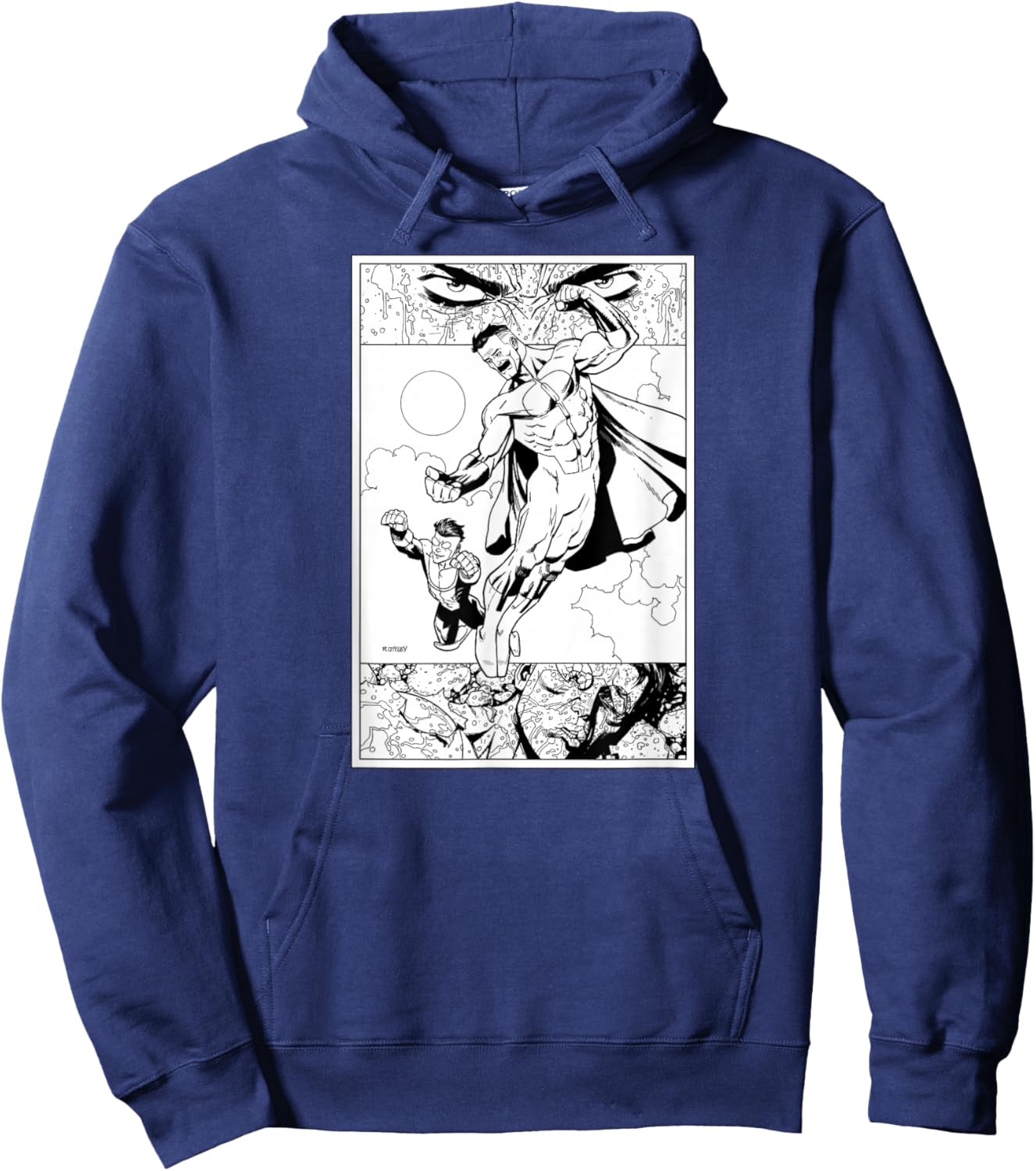Invincible Omni-Man & Mark Hoodie - Hoodie | Navy