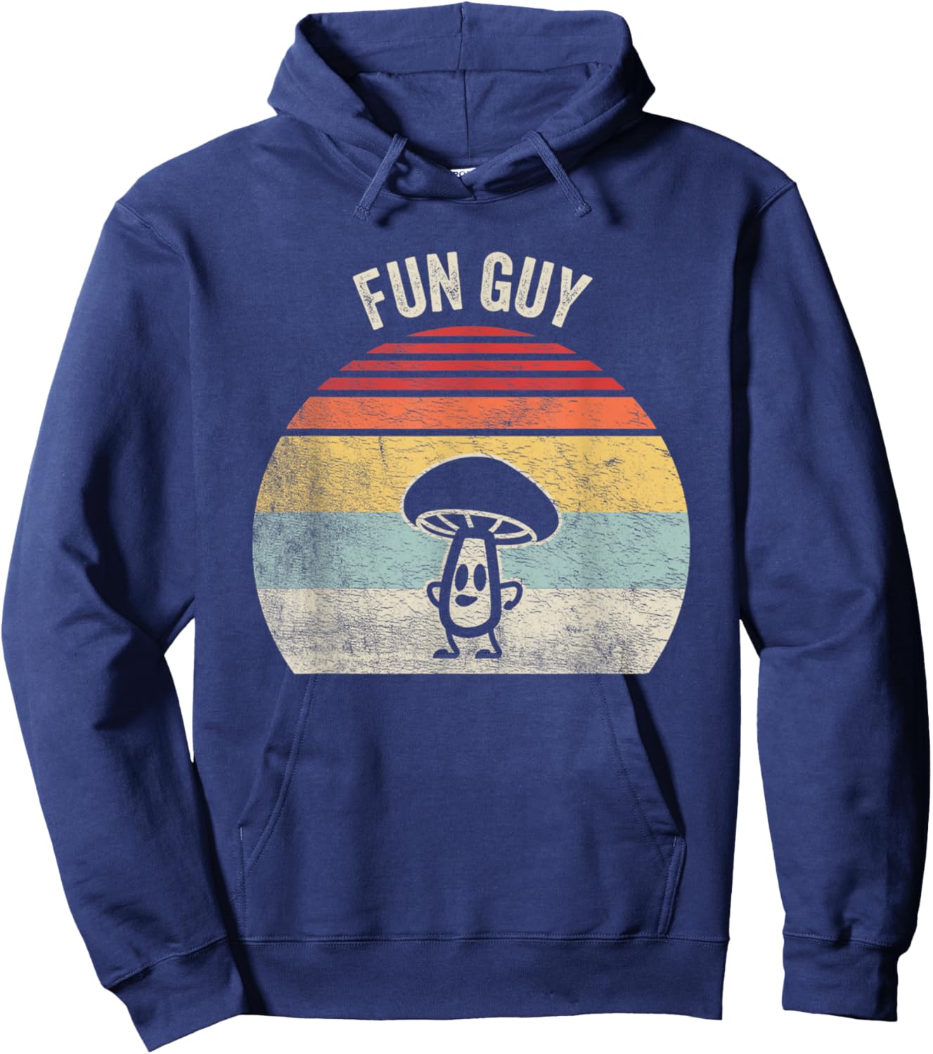 Vintage Fun Guy Fungi Shirt Funny Mushroom Fungus Humor Hoodie - Hoodie | Navy