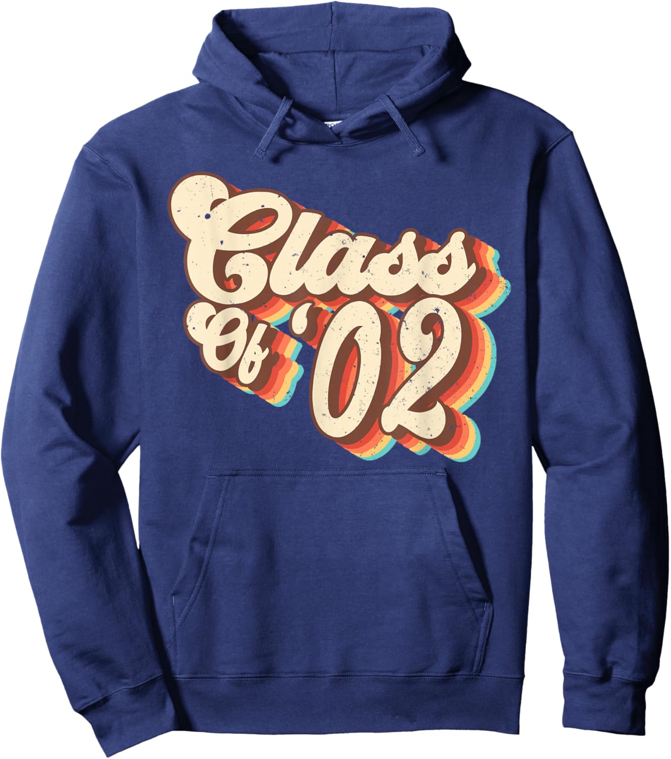 2002 Class Reunion Retro Class Of 02 High School Graduation Hoodie - Hoodie | Navy