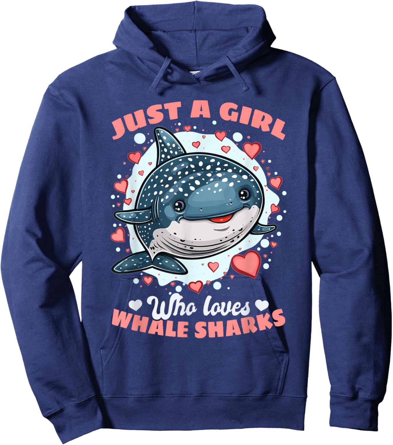 Funny Whale Shark Animal Just A Girl Who Loves Whale Sharks Hoodie - Hoodie | Navy