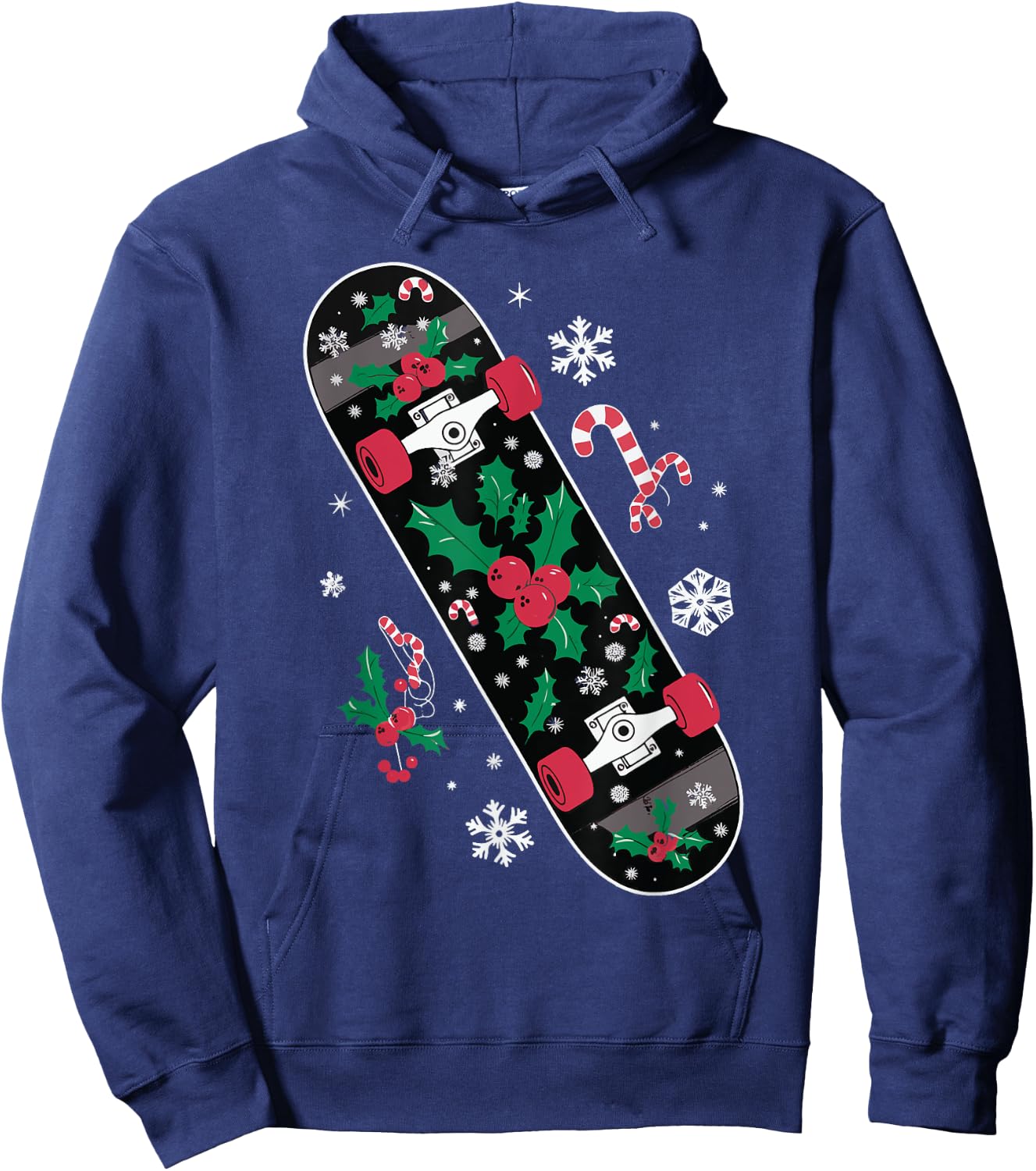 Skateboard Christmas Hoodie - Hoodie | Navy