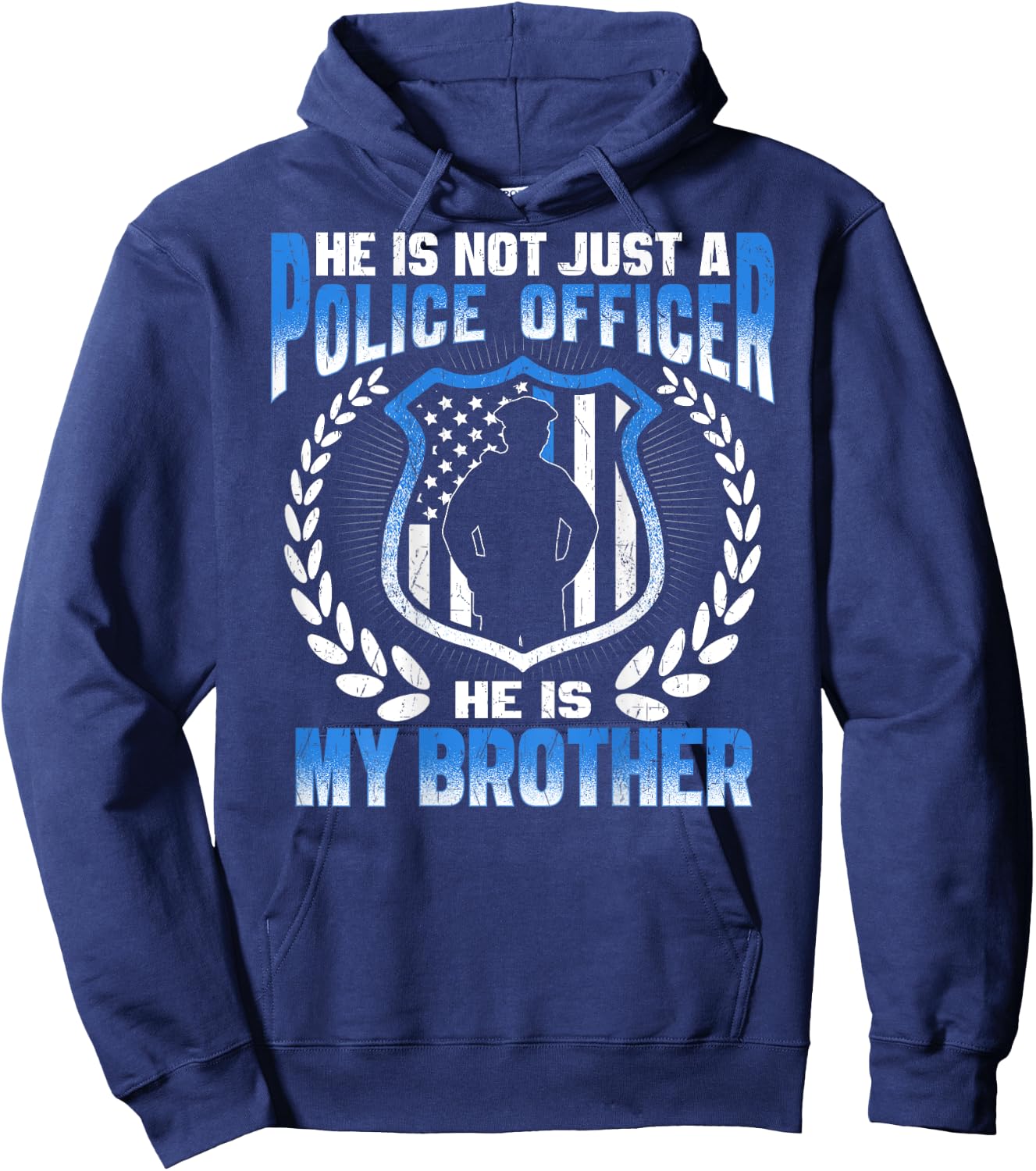My Brother Is A Police Officer - Proud Police Sister Brother Hoodie - Hoodie | Navy