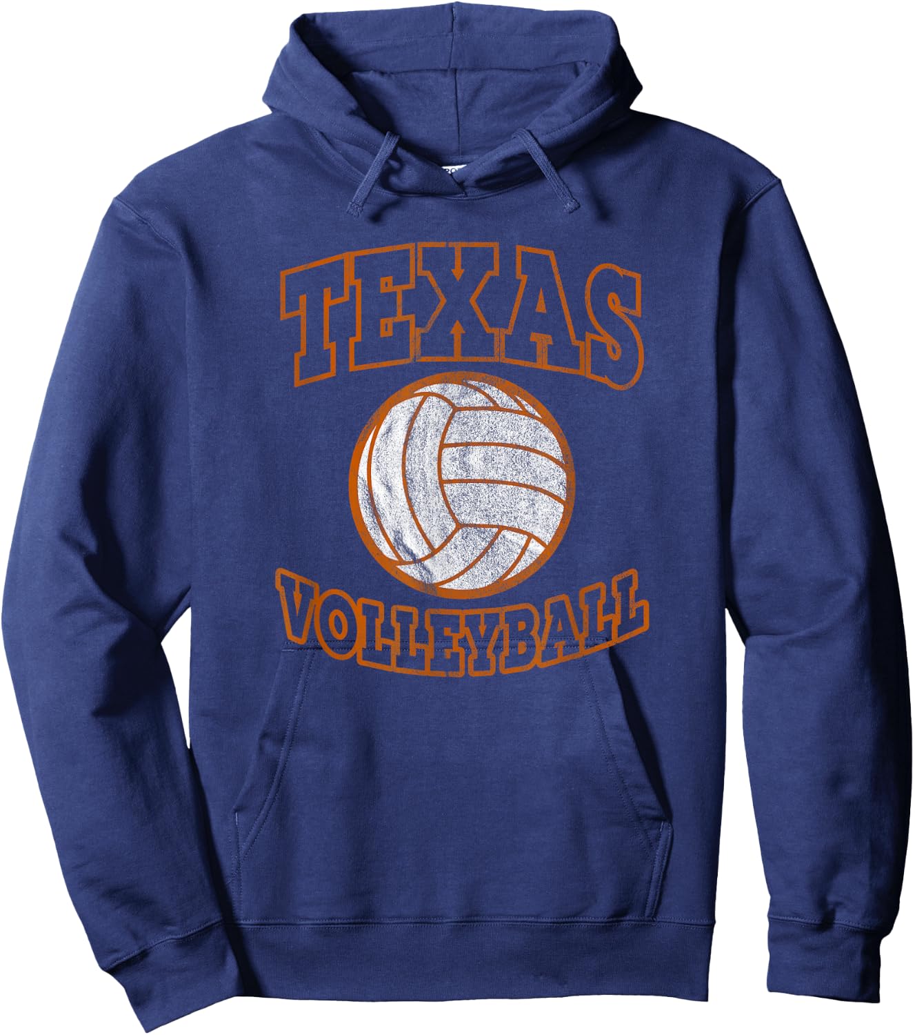 The Lone Star State Texas Volleyball Deez Texas Volleyball Vintage Distressed Black Hoodie - Hoodie | Navy