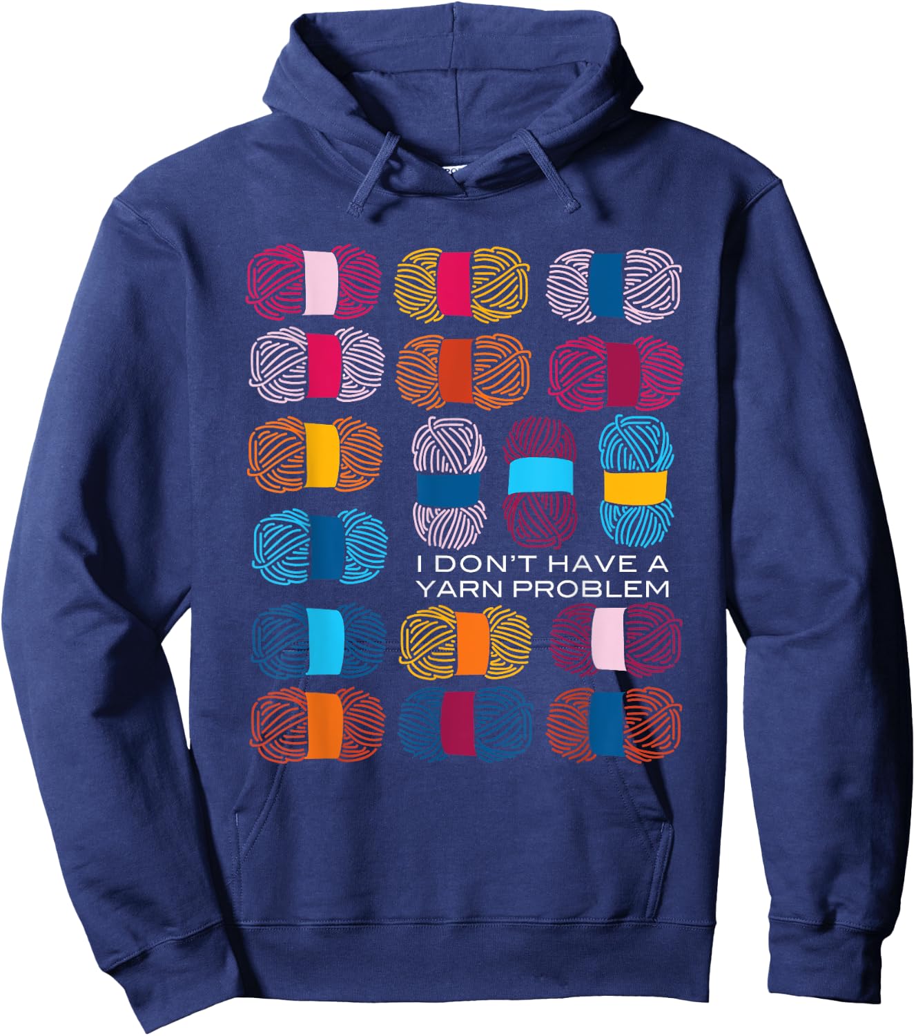 Funny Yarn Collecting, Knitting Crocheting Hoodie - Hoodie | Navy