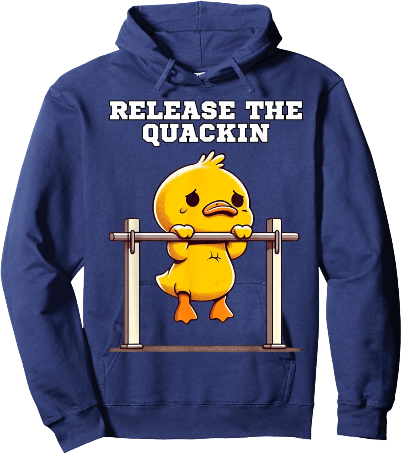 Release The Quackin - Funny Fitness Duck Hoodie - Hoodie | Navy