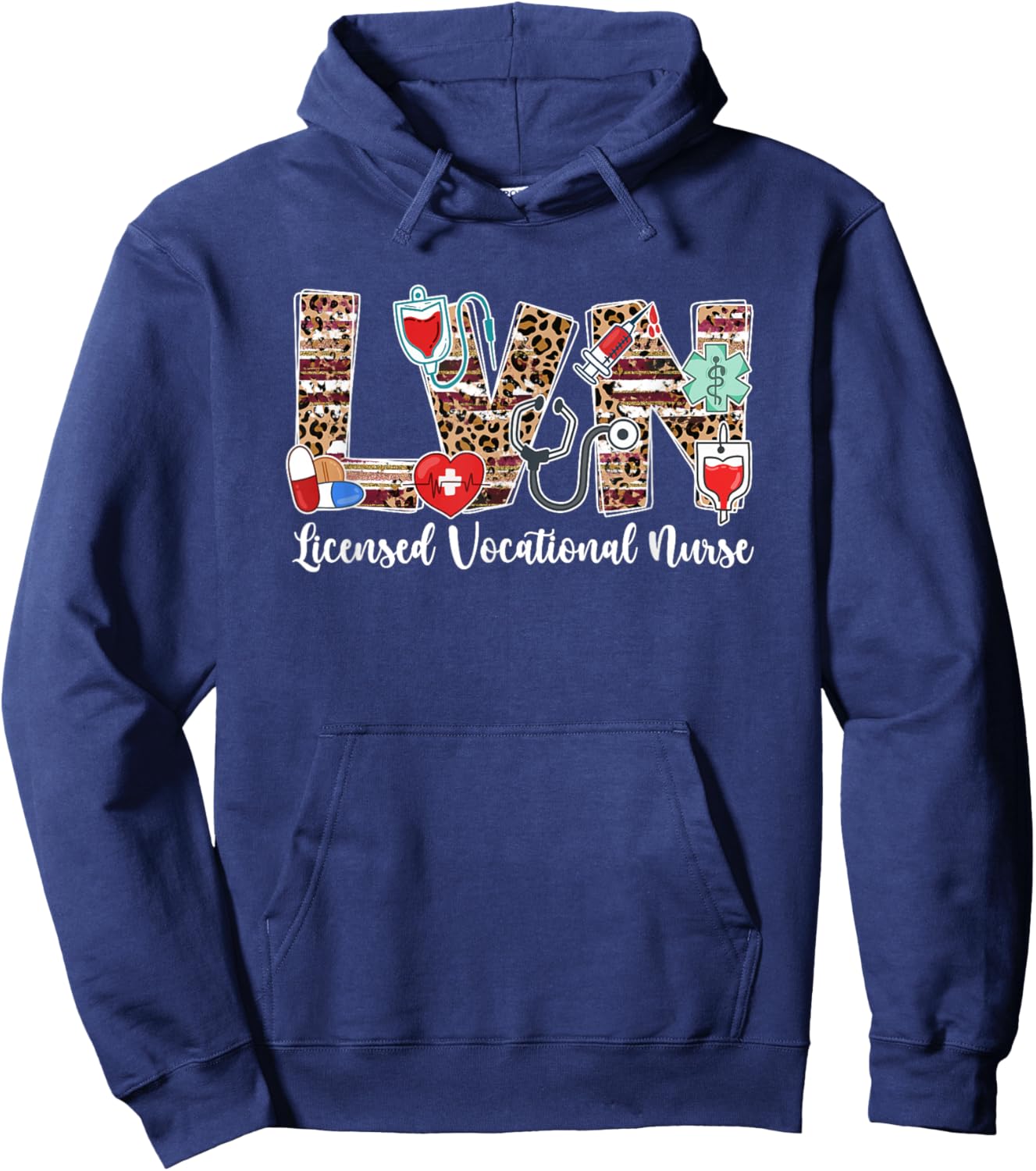 LVN Licensed Vocational Nurse LVN Nurse LVN Nursing Hoodie - Hoodie | Navy