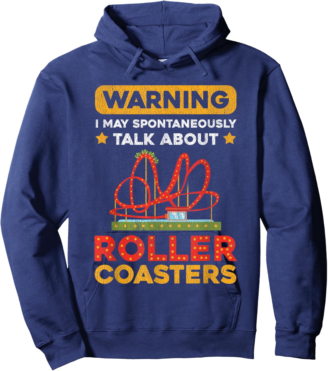 Roller Coaster Designs | Roller Coaster Loving Peoples Hoodie - Hoodie | Navy