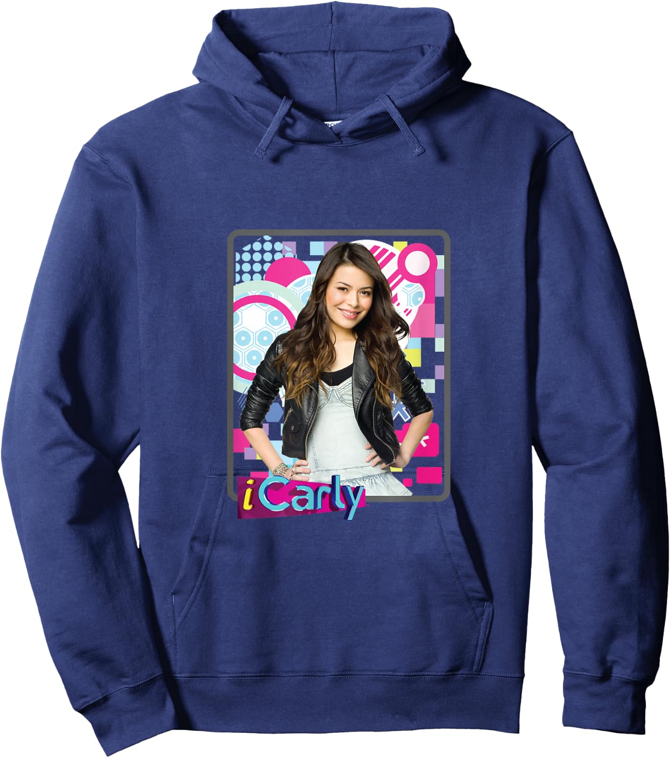 iCarly Nick Rewind Classic Featuring Carly in Leather Hoodie - Hoodie | Navy