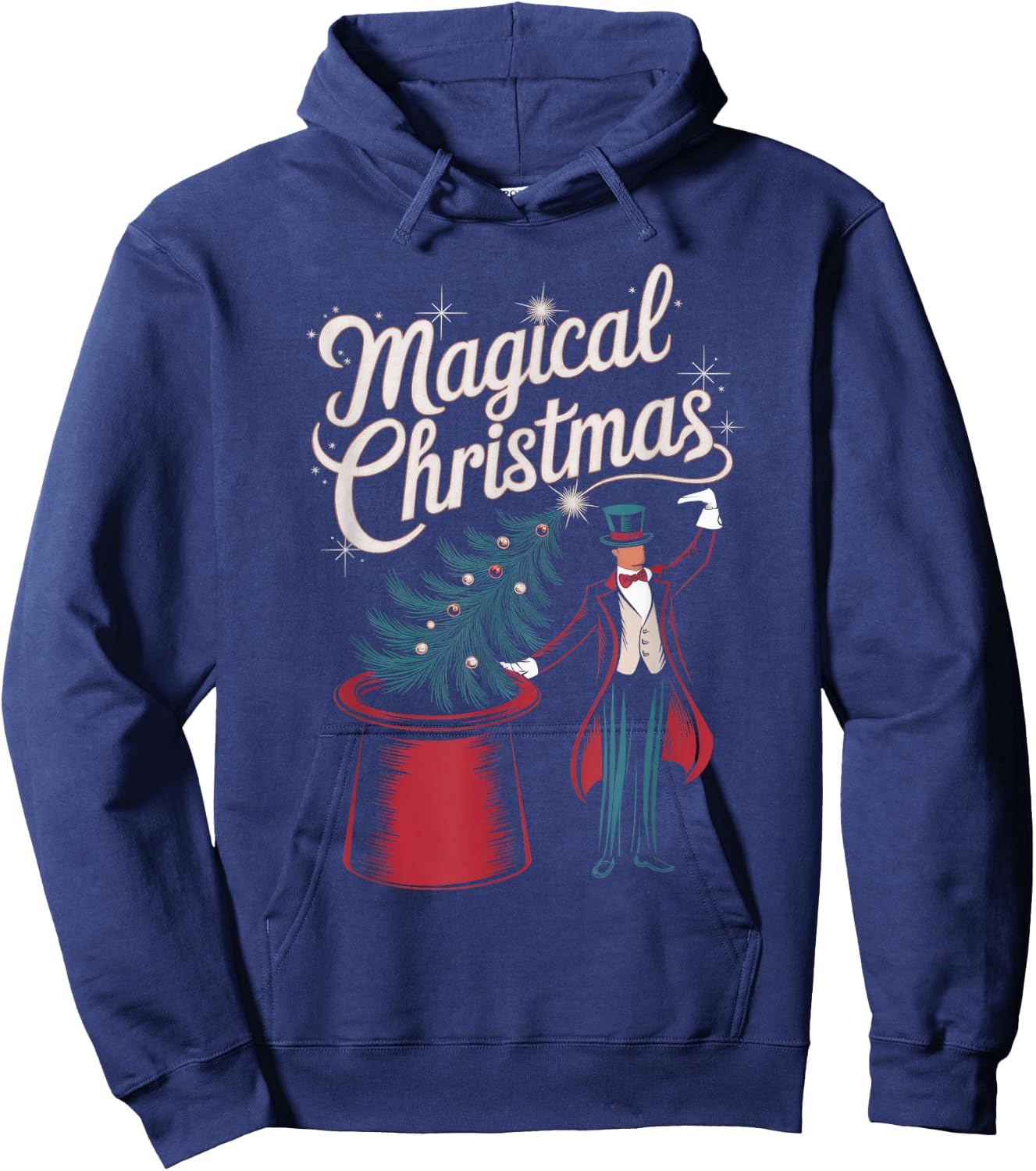 Magical Christmas Funny Xmas Holiday Celebration Magic Tree Hoodie - Hoodie | Navy