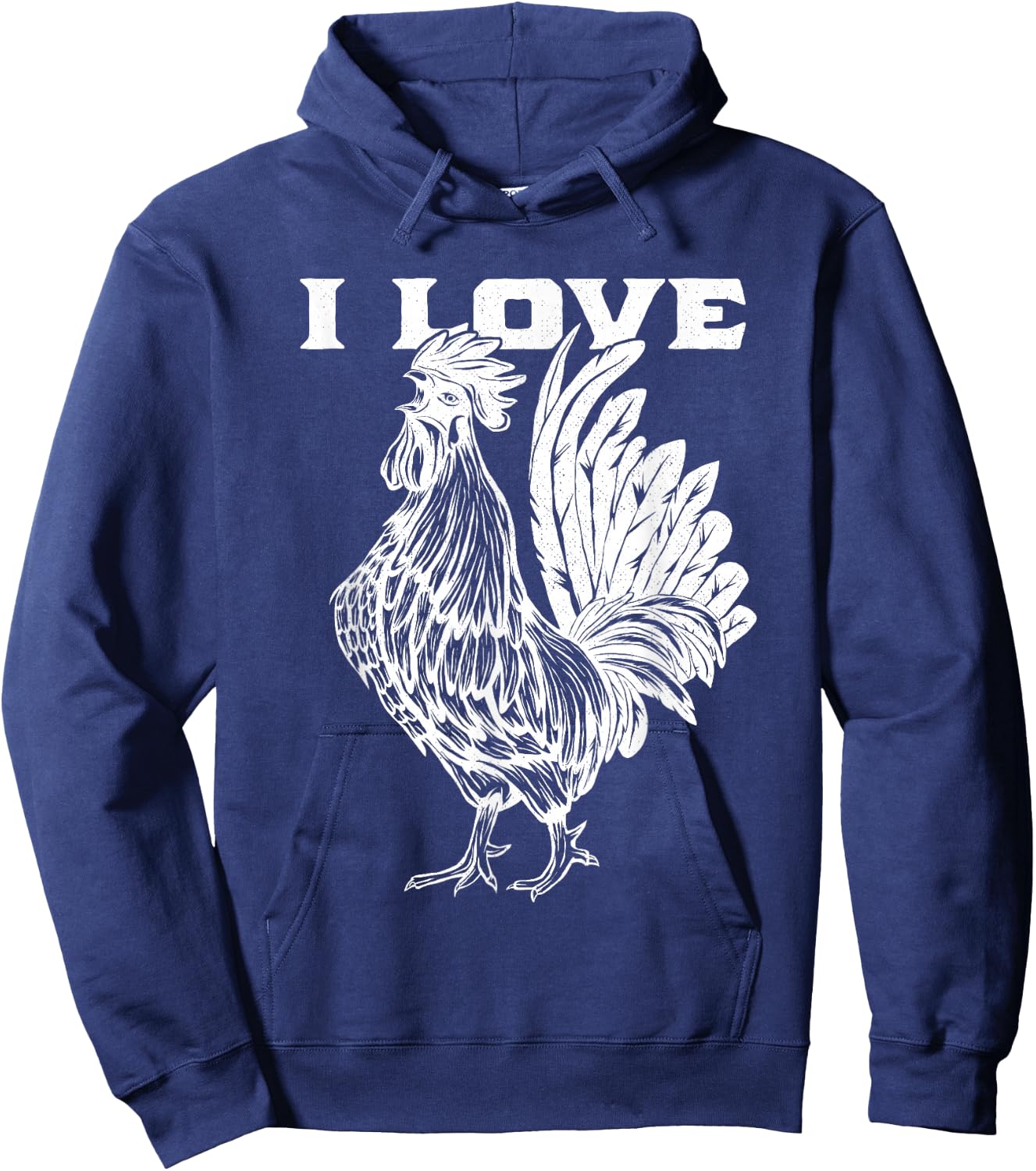 Funny I Love Cock Rooster Lover I Love Roosters Hoodie - Hoodie | Navy