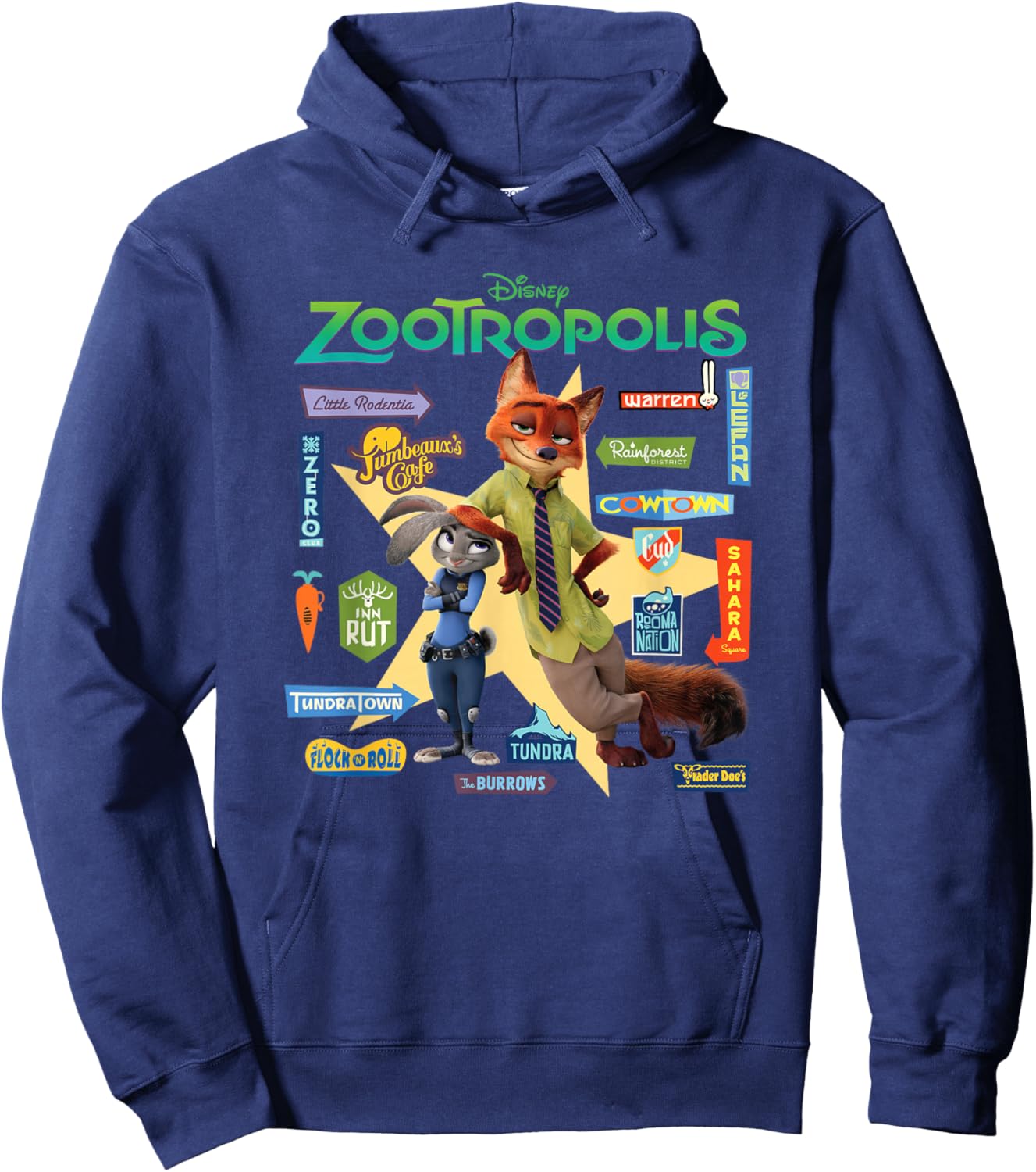 Zoomania Signs Hoodie - Hoodie | Navy