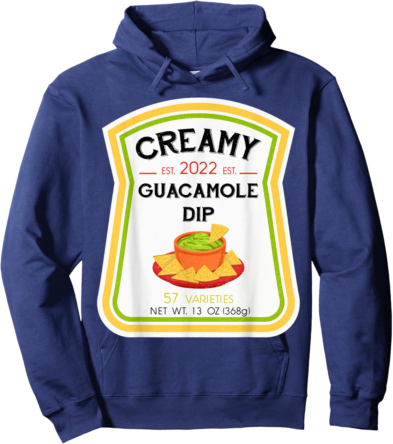 Guacamole Dip Bottle Label Halloween 2022 Couples Costume Hoodie - Hoodie | Navy