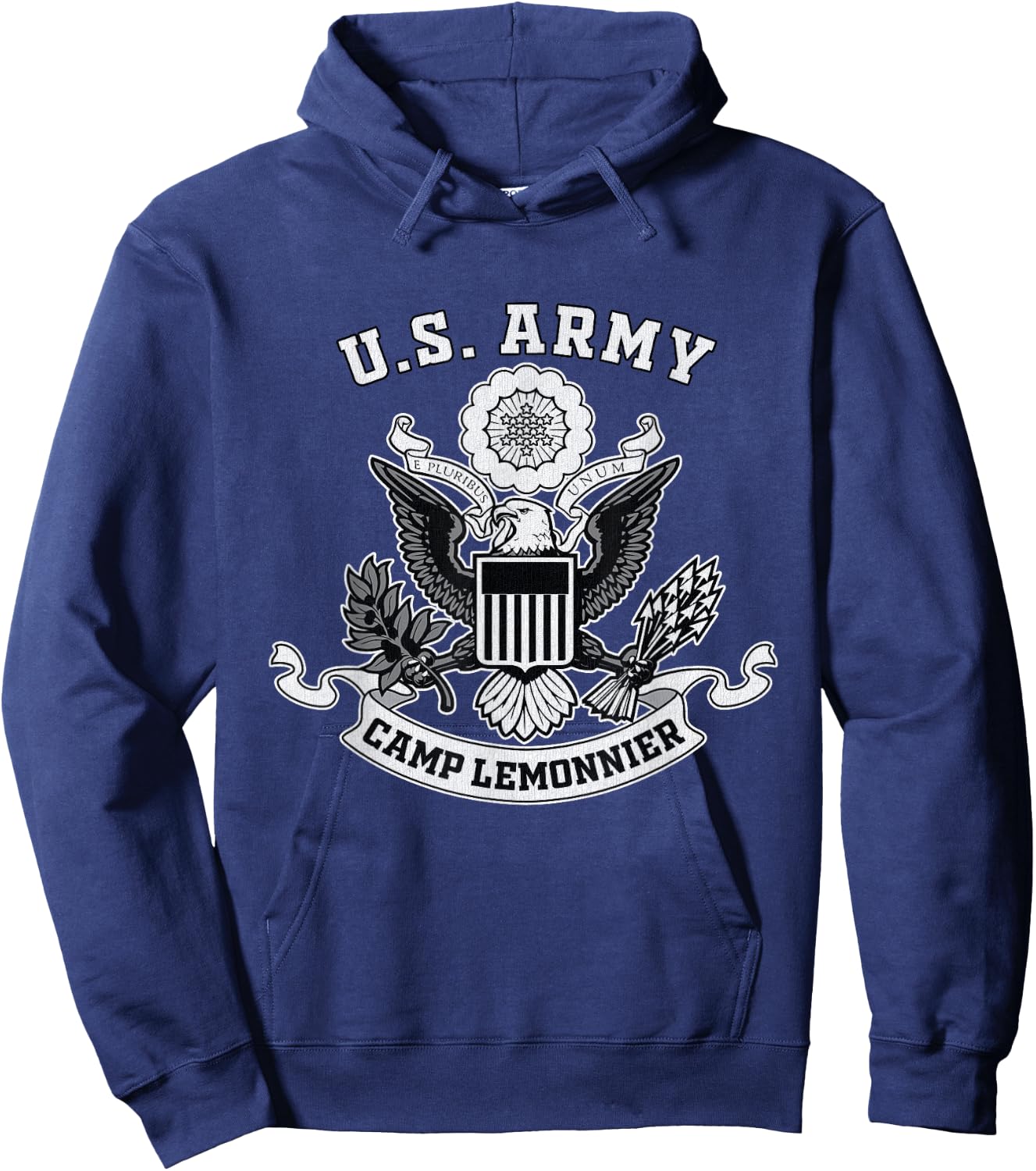 Camp Lemonnier Djibouti Military Base Eagle Emblem Vintage Hoodie - Hoodie | Navy
