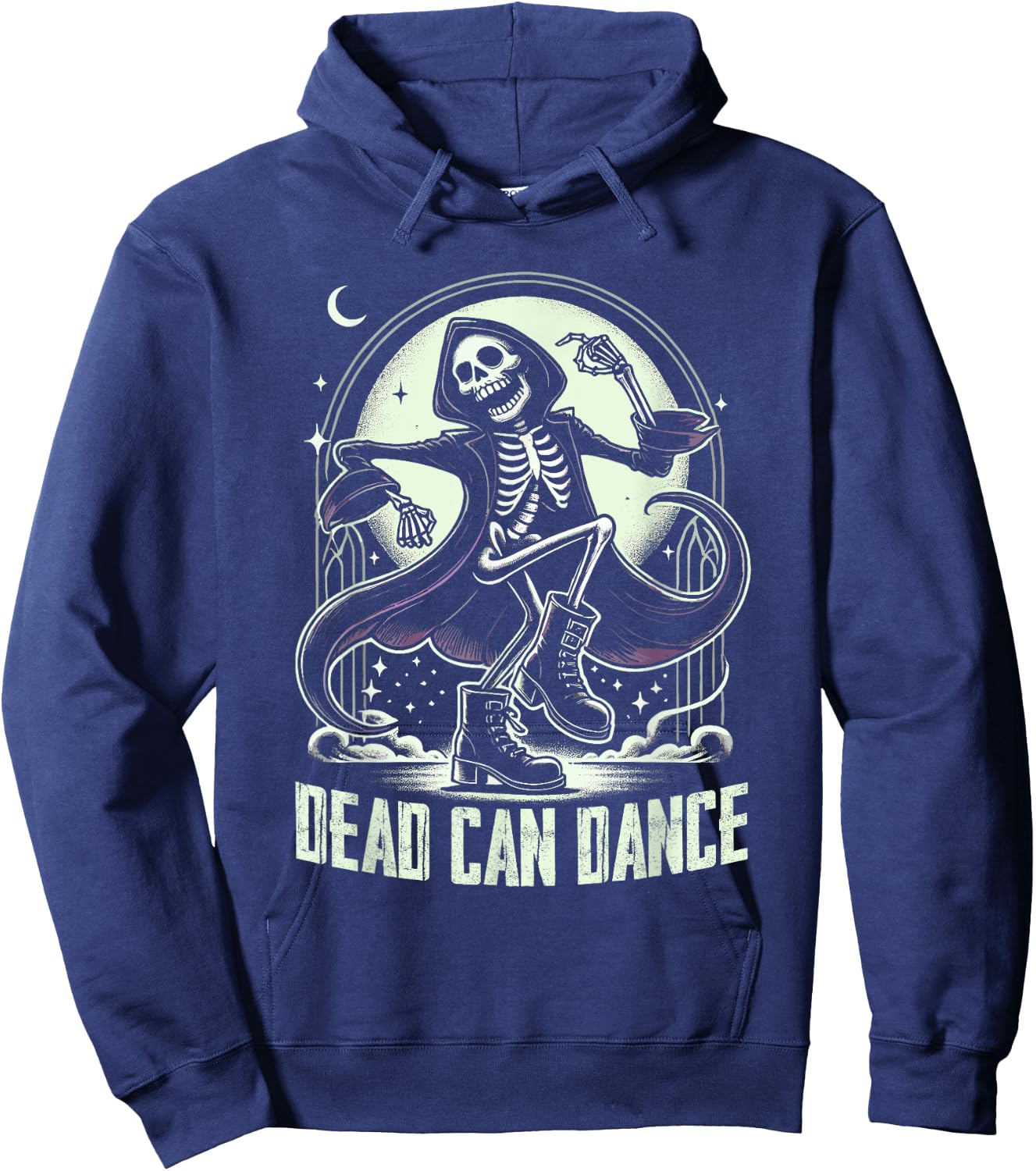 Dark Humor Sayings Dead Can Dance for Gothic Enthusiasts Hoodie - Hoodie | Navy