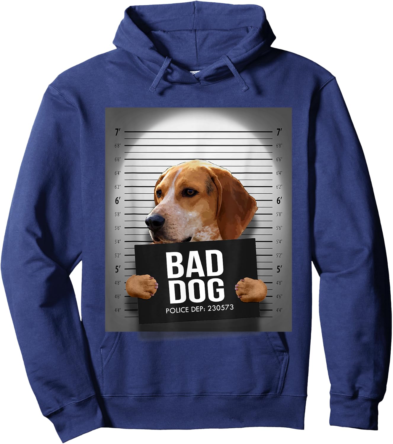 Treeing Walker Coonhound Mugshot Shirt Hoodie - Hoodie | Navy