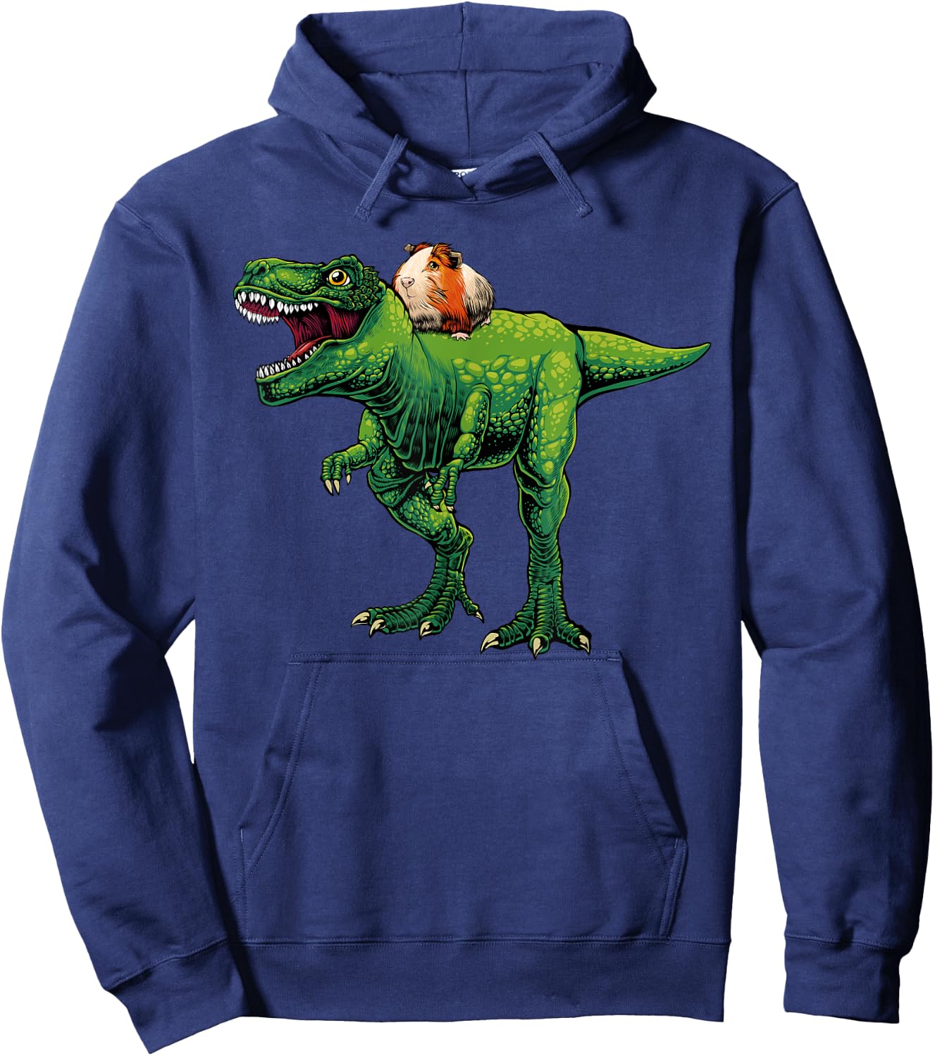 Cool Guinea Pig Women Kids T Rex Dinosaur Hamster Hoodie - Hoodie | Navy