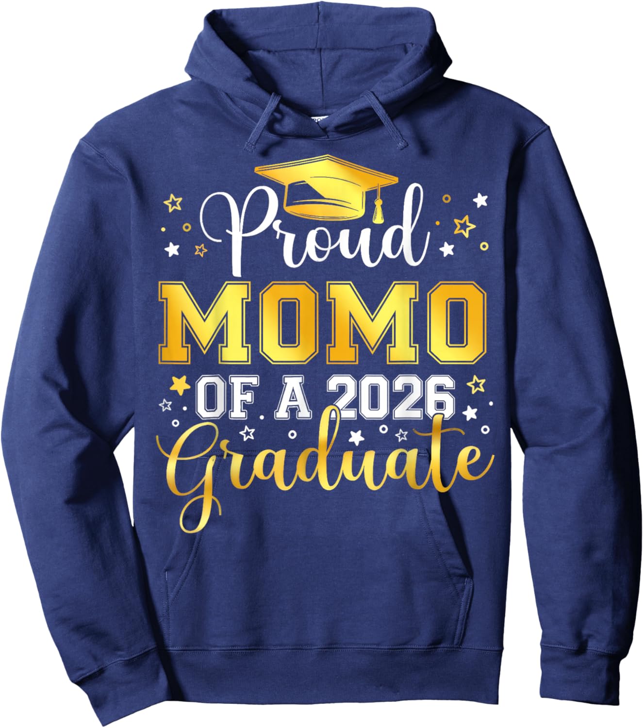 Proud Momo Of A Class Of 2026 Graduate 2026 Senior Momo Hoodie - Hoodie | Navy