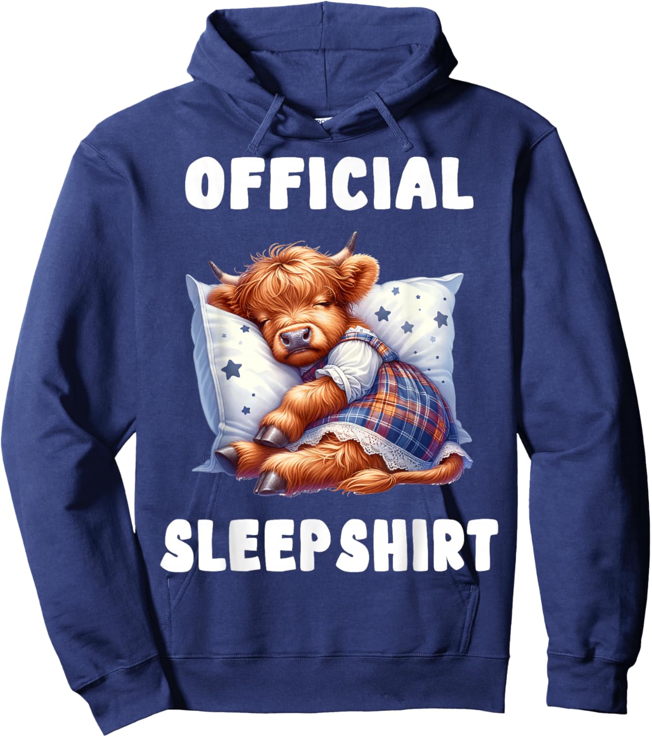 Highland_cow - Official Sleepshirt Pajamas Nightgown Hoodie - Hoodie | Navy